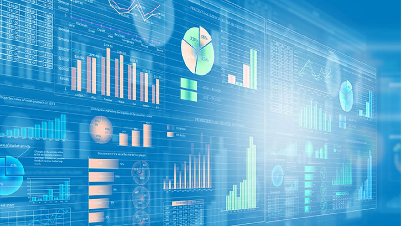 A computer screen with analytics dashboard