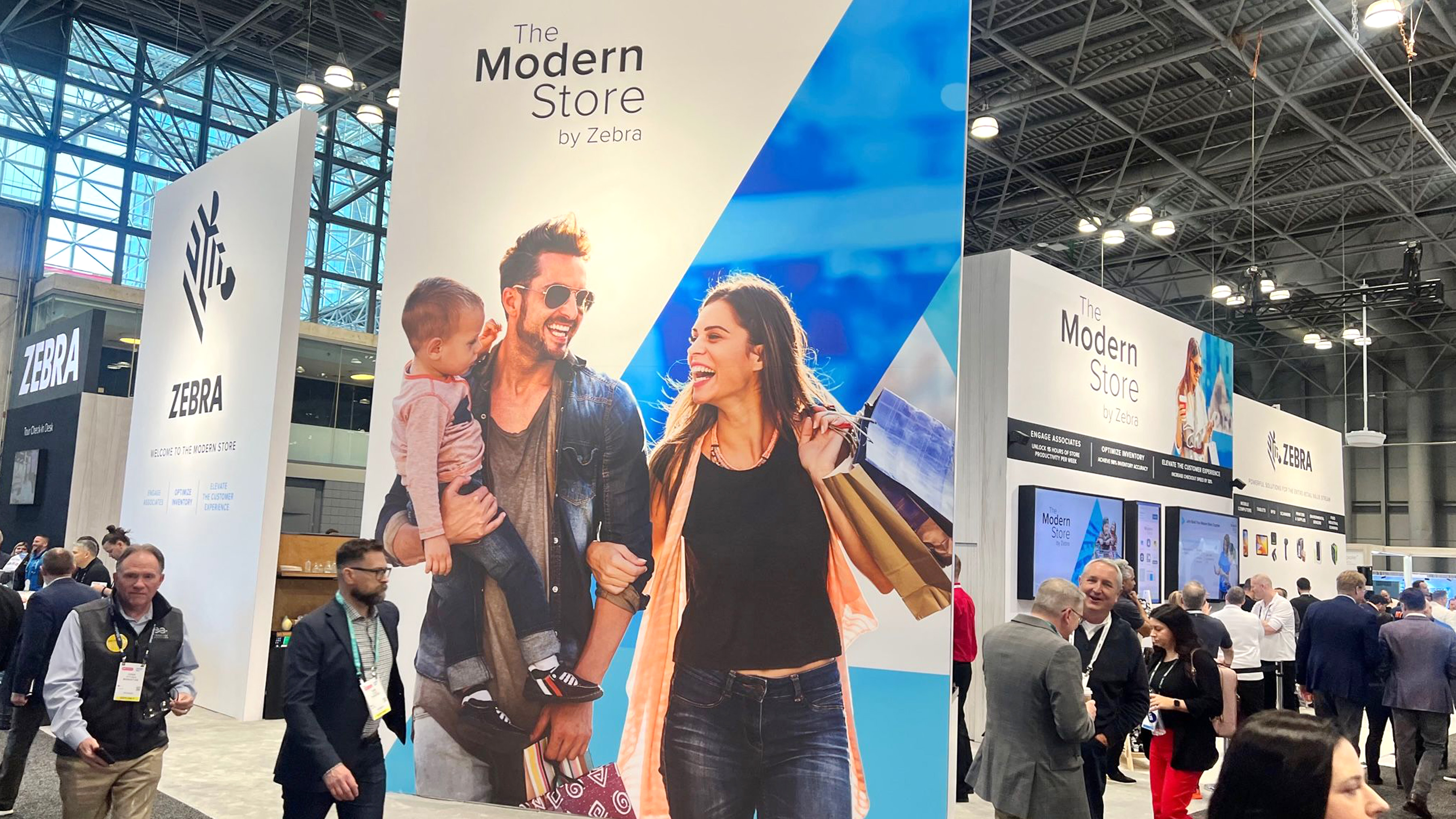 Zebra's Tradeshow booth at NRF 2024 with Retail's Modern Store