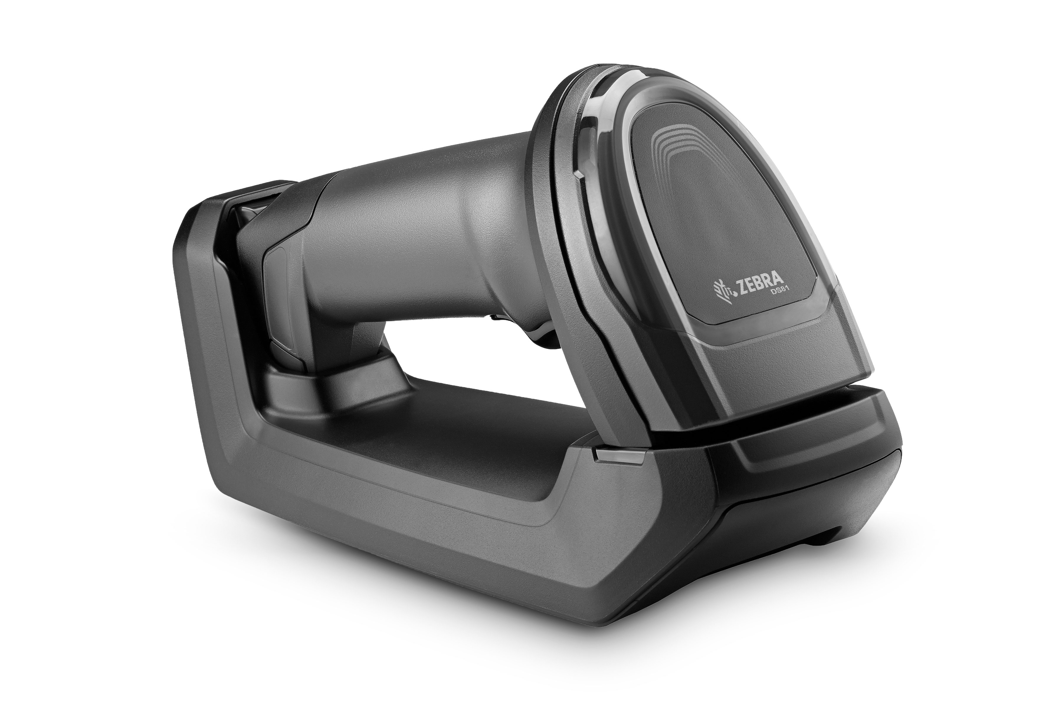 Front right of Zebra DS8178 handheld scanner in black.
