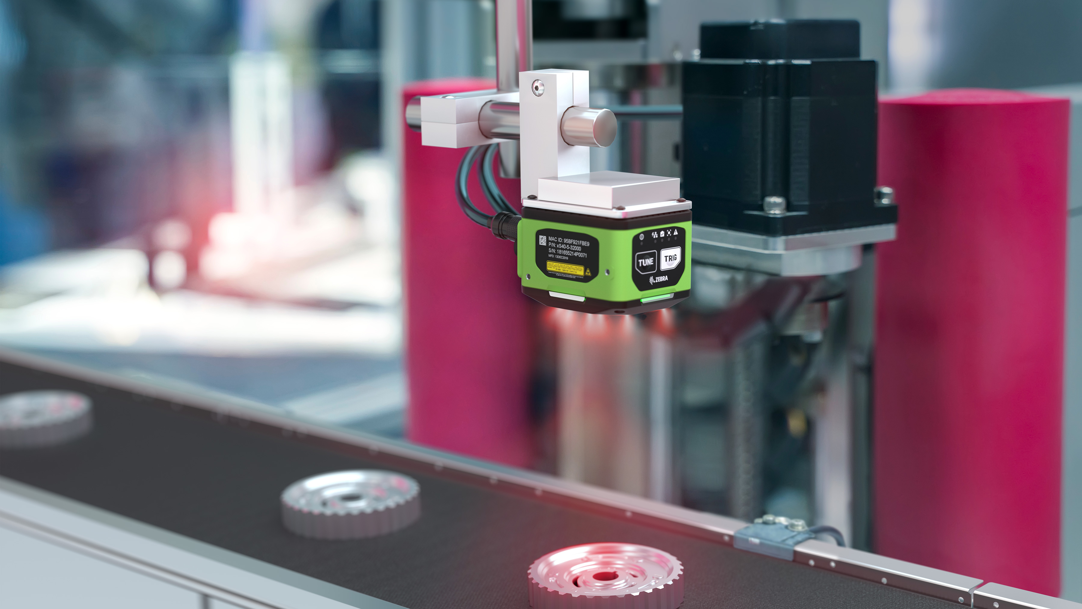 Inspection of Fixed Industrial Scanner and Machine Vision gears at the factory
