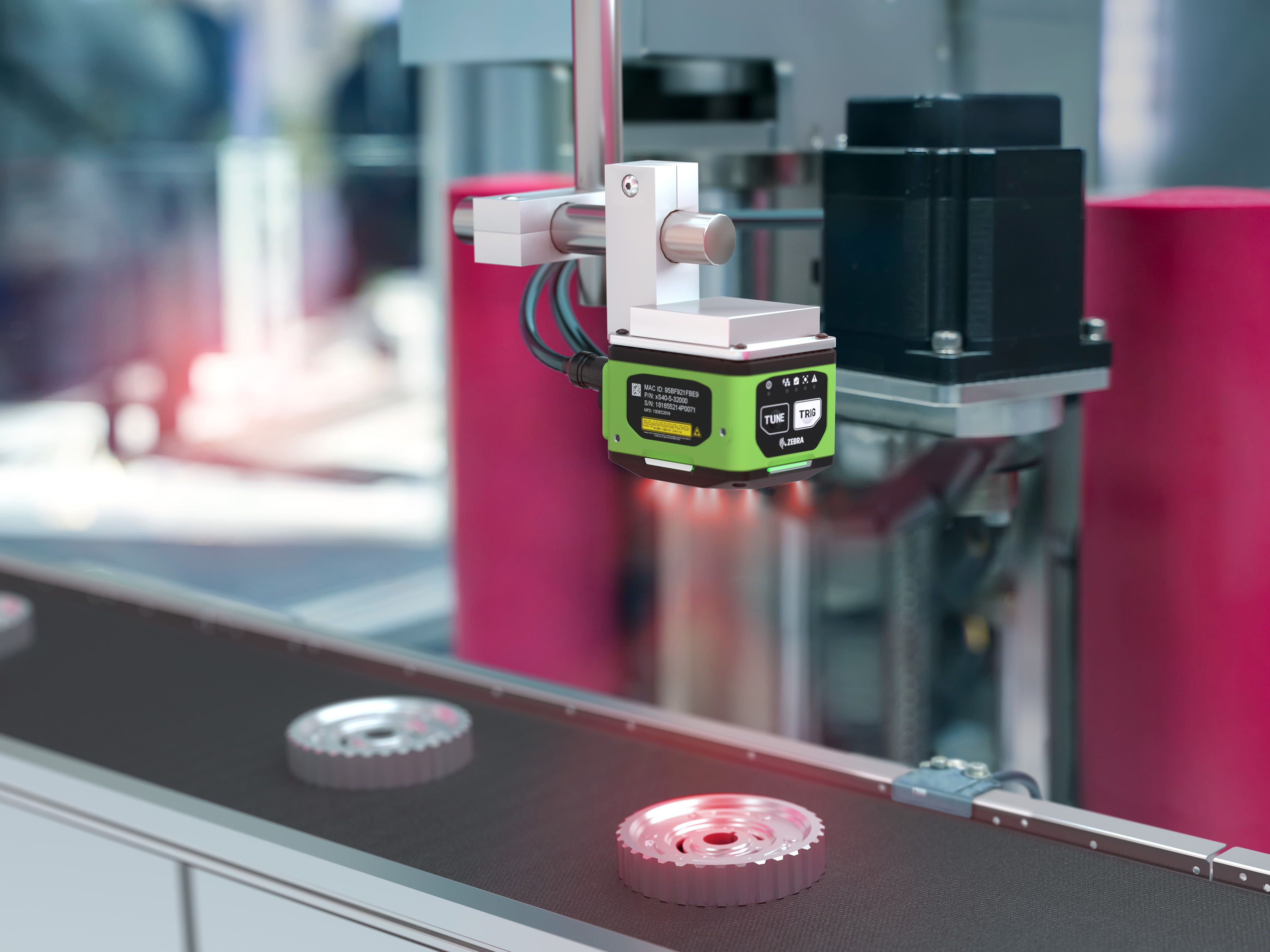 Inspection of Fixed Industrial Scanner and Machine Vision gears at the factory