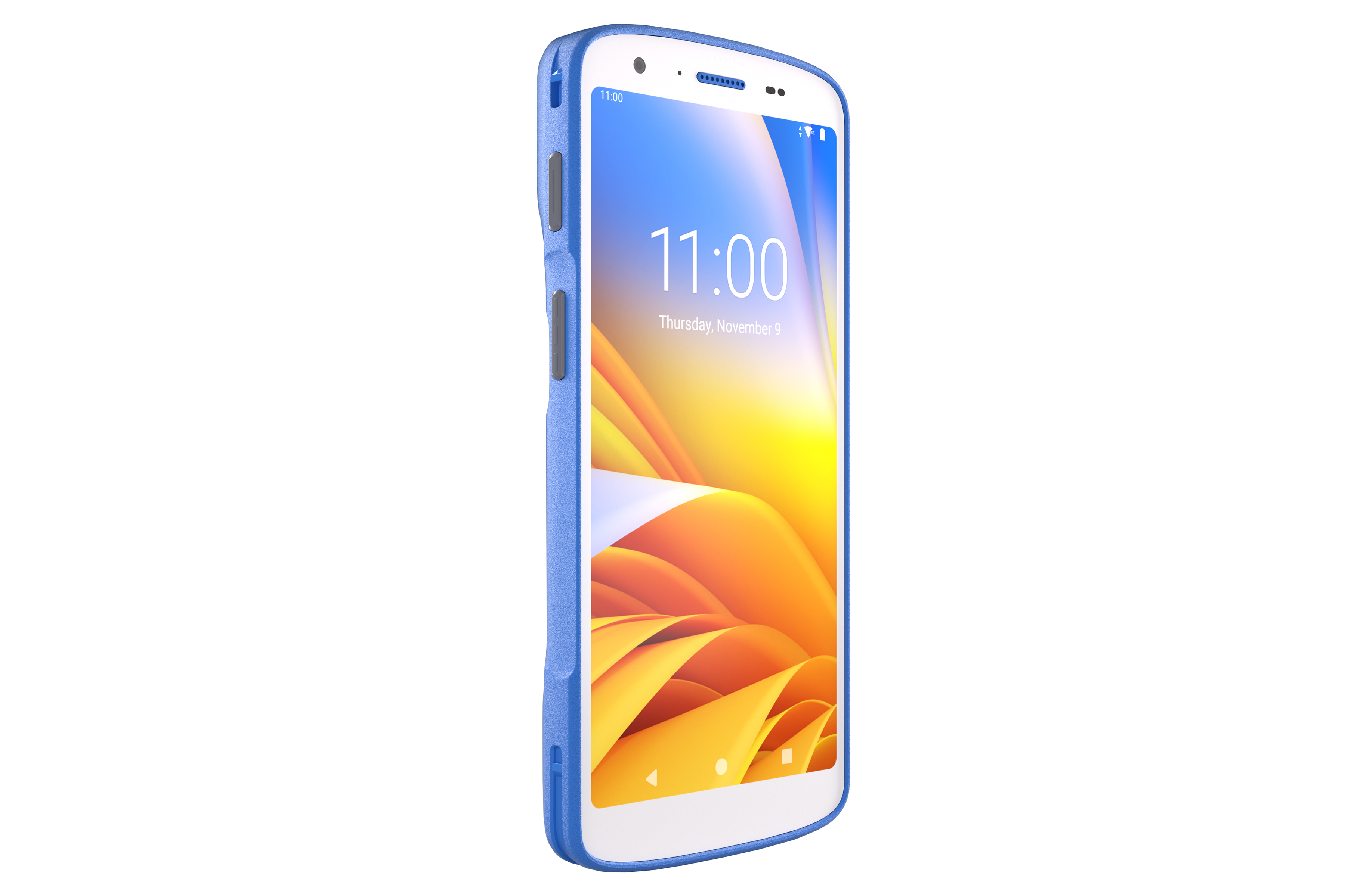 Front right of Zebra HC50 in White and Blue