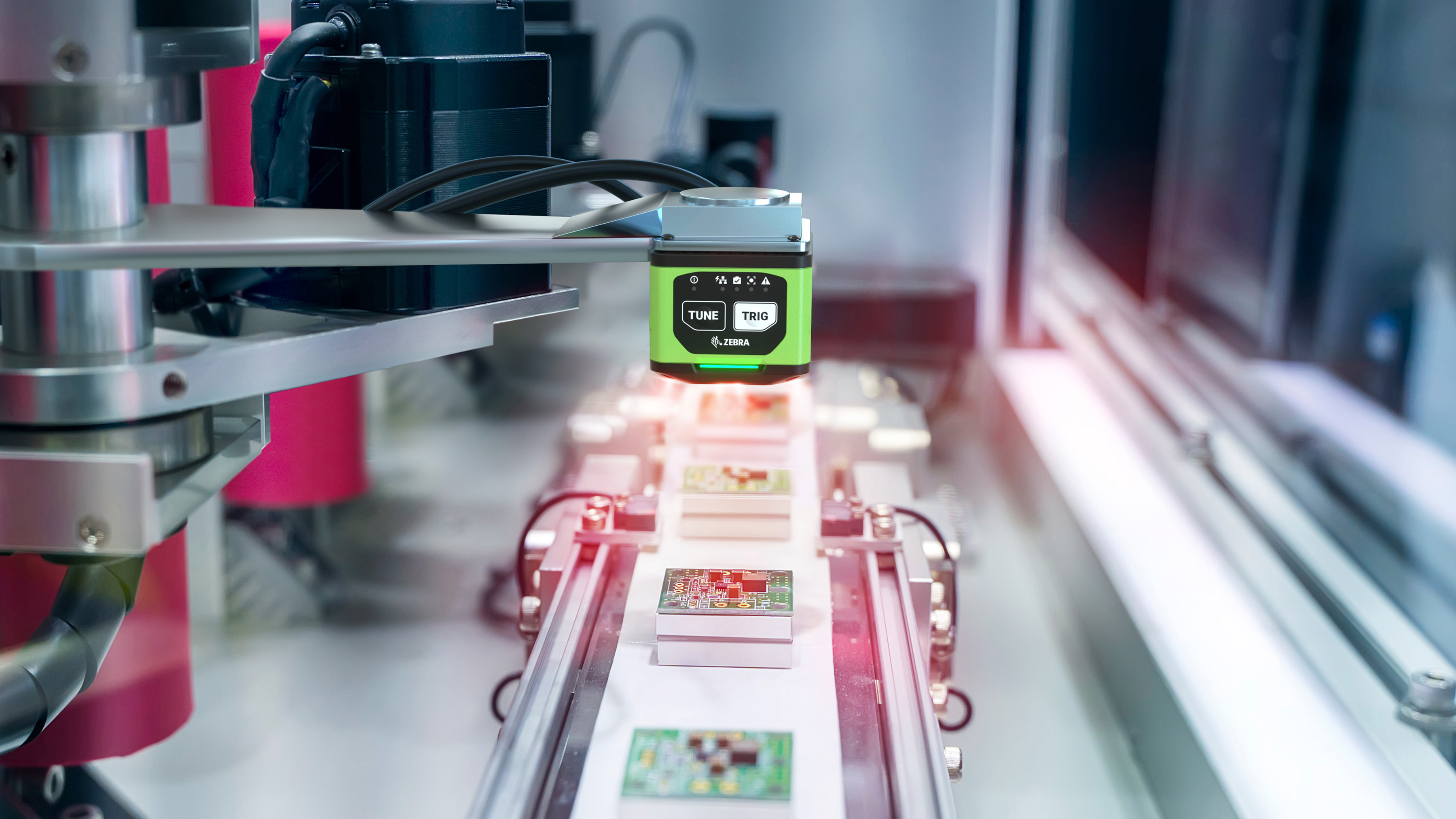 Sensor package being assembled at the factory