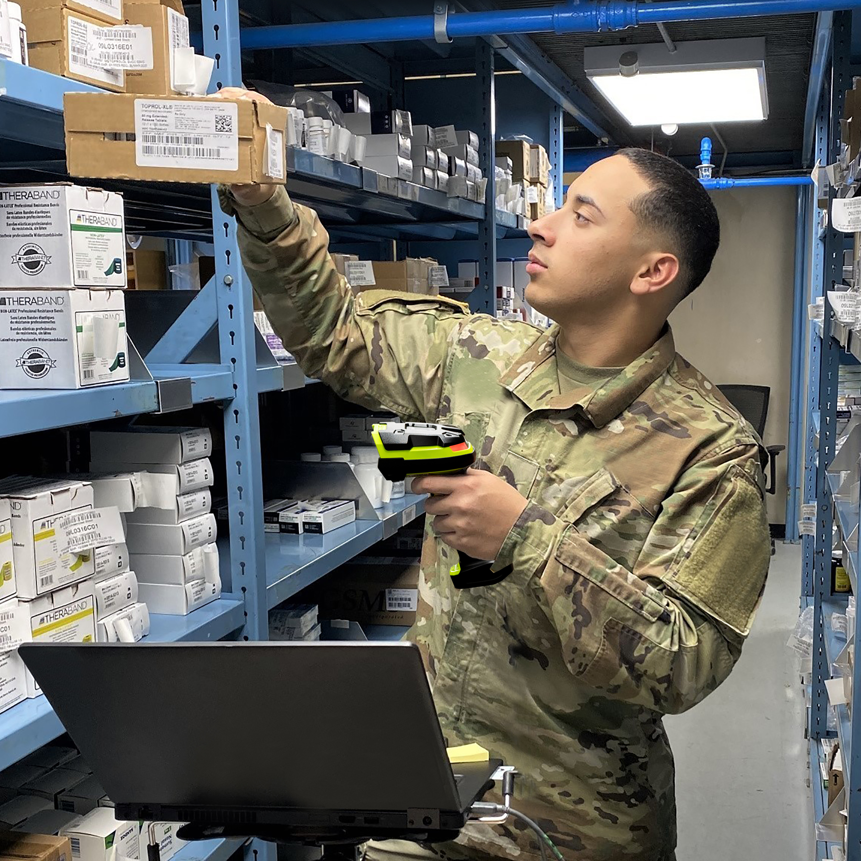 public sector photography website military medical equipment warehouse scanning