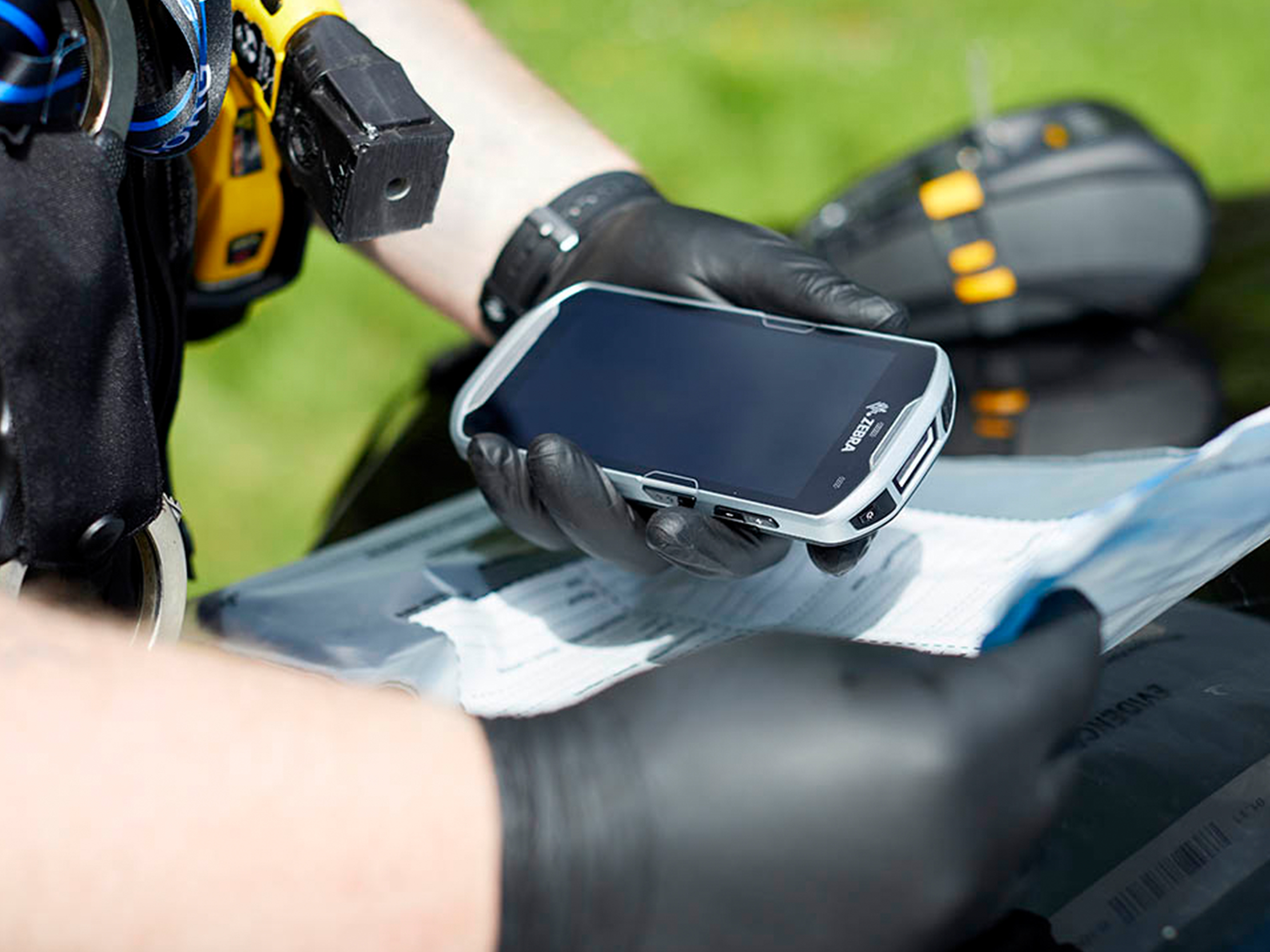 public sector photography website police holding evidence bag