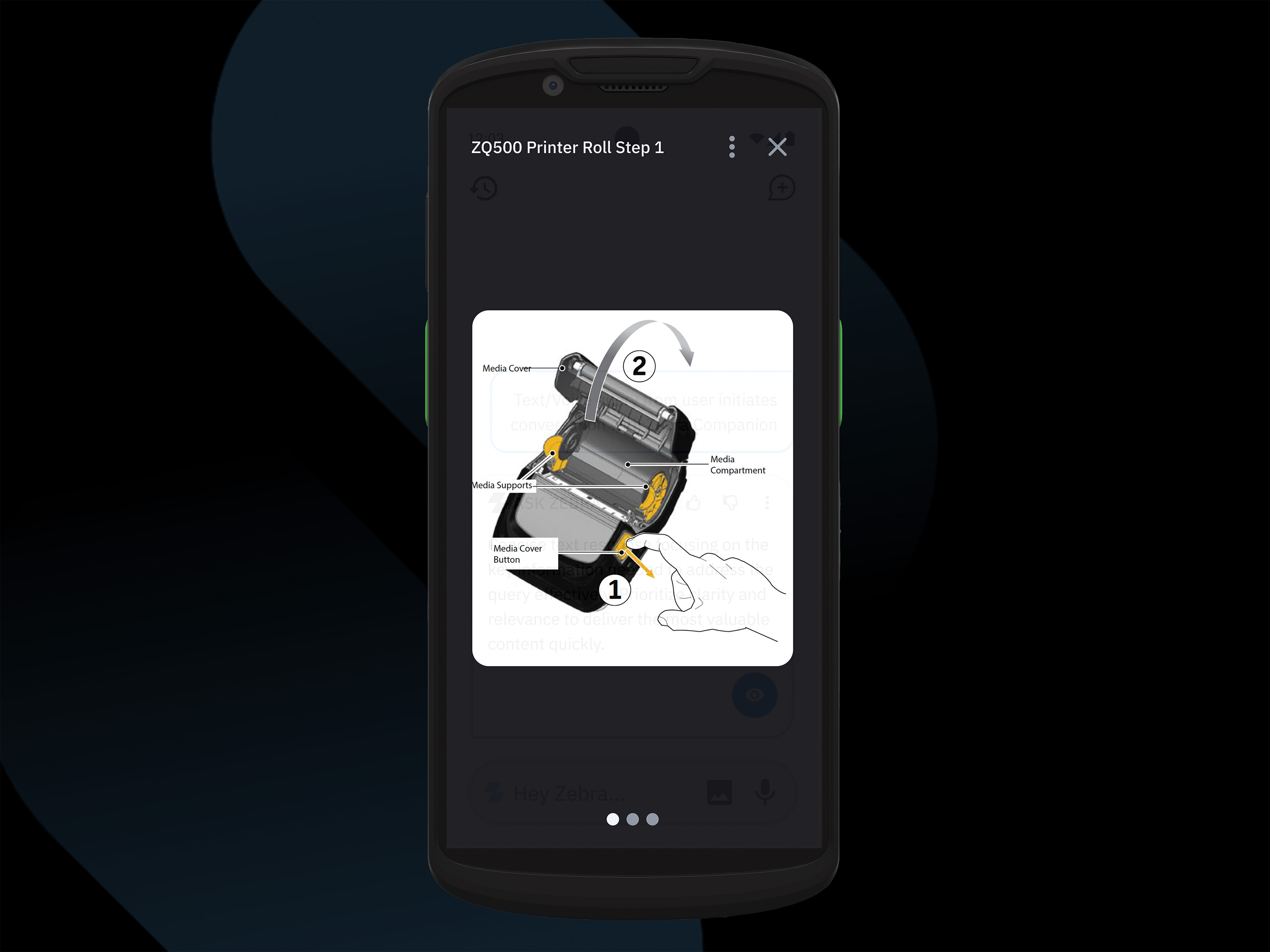 Zebra Companion Device Agent Screenshot on Device