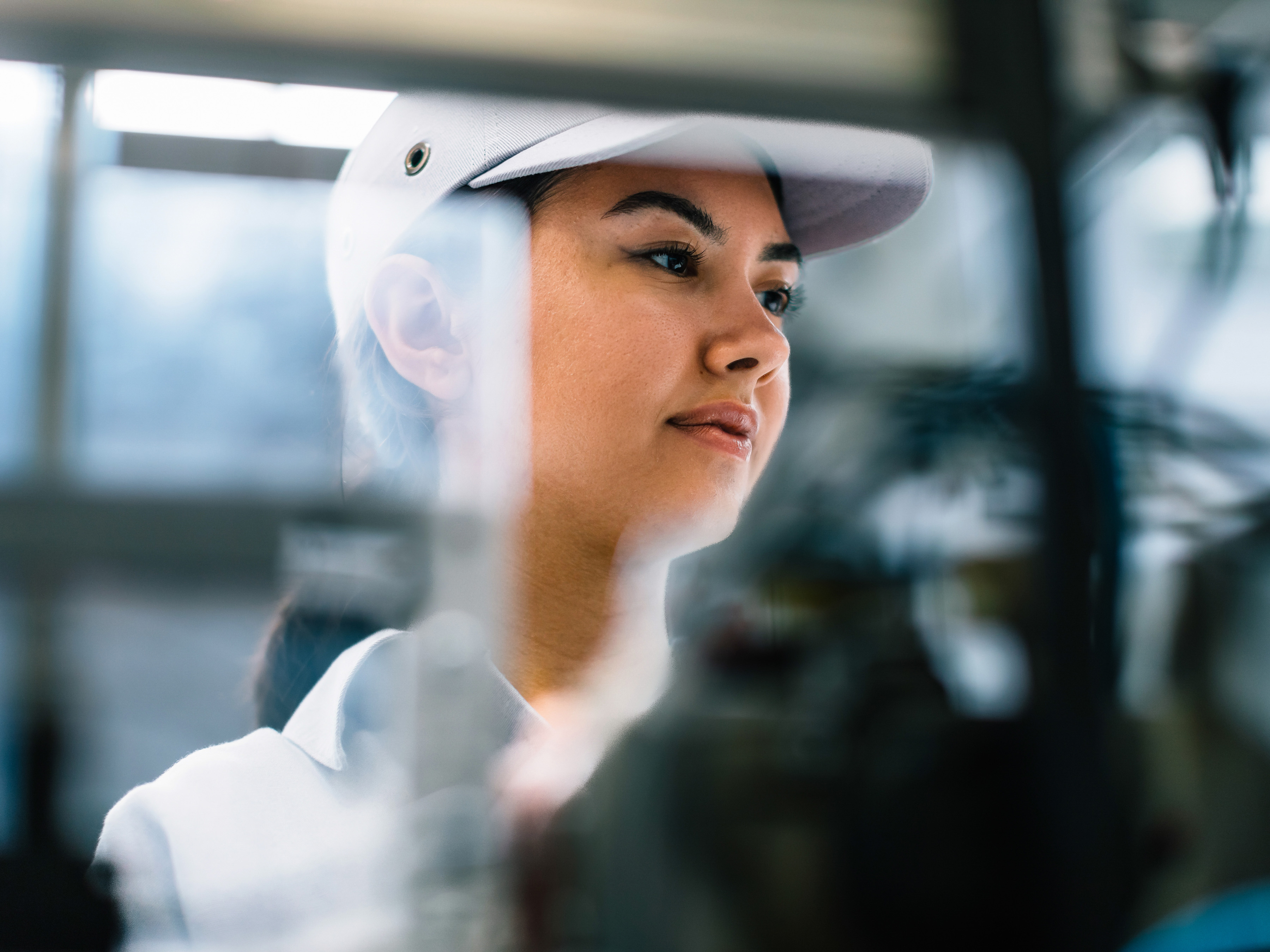 Employee working in a factory.