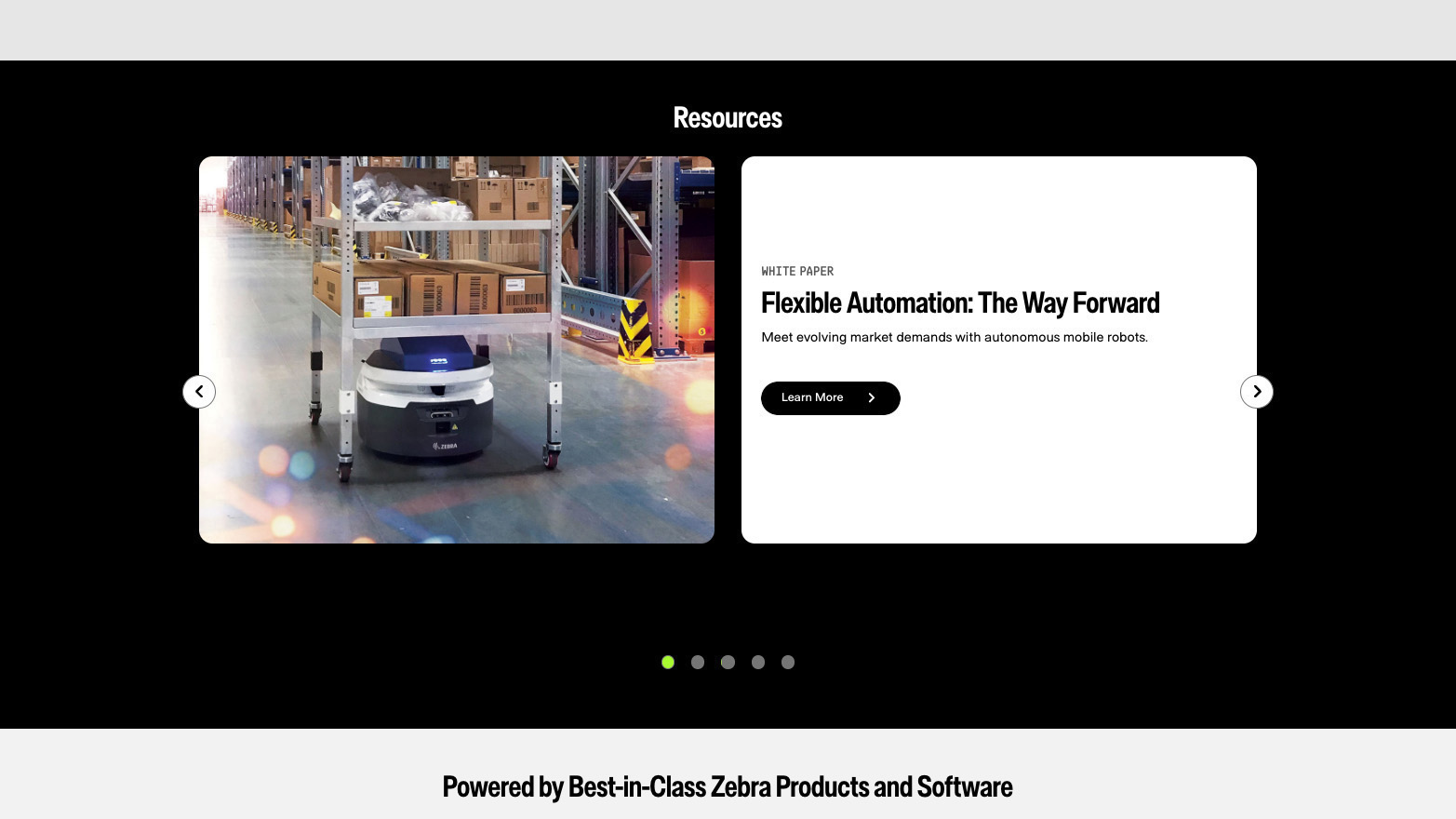 Zebra.com component carousel