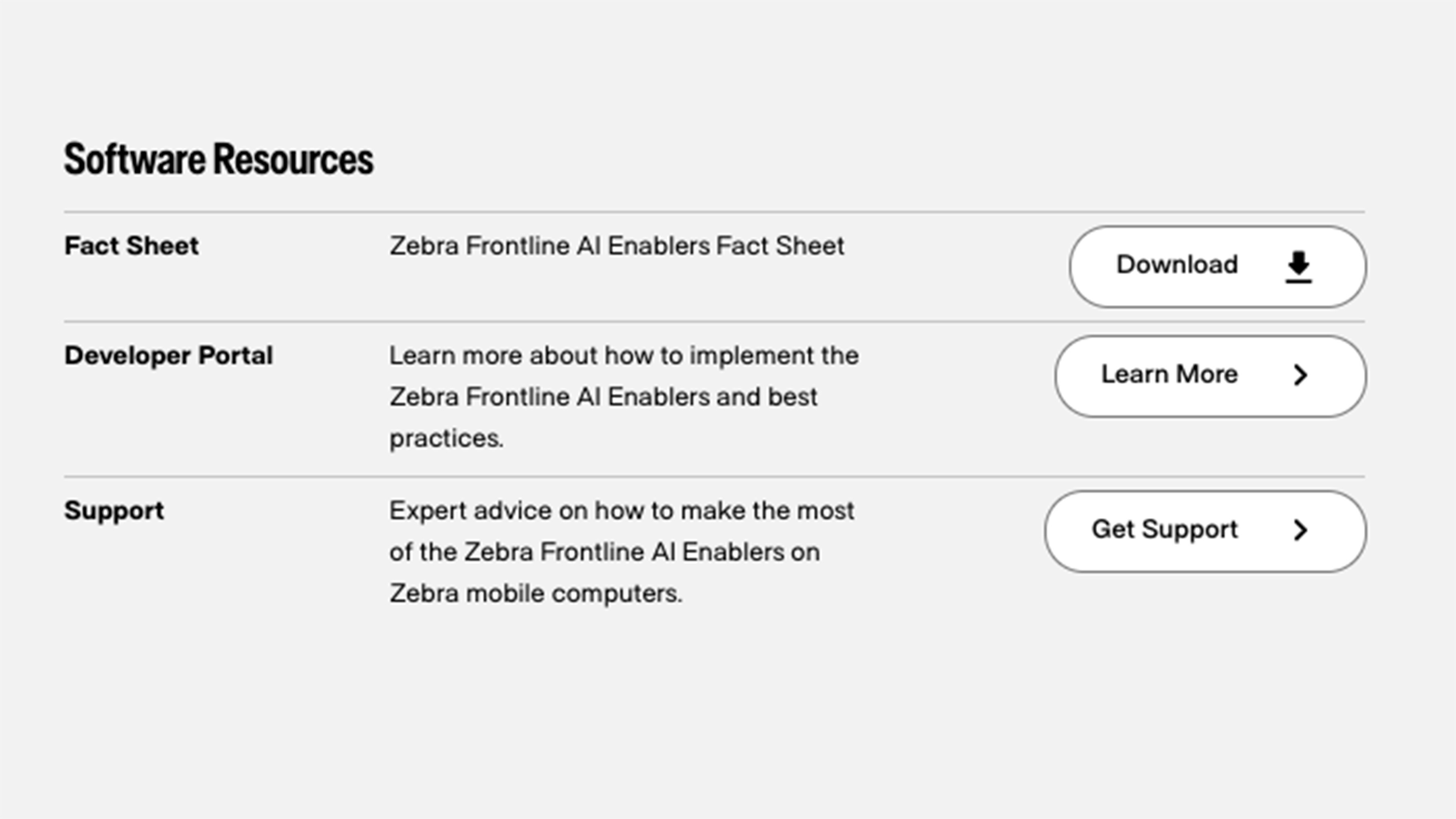 Zebra.com link rows component