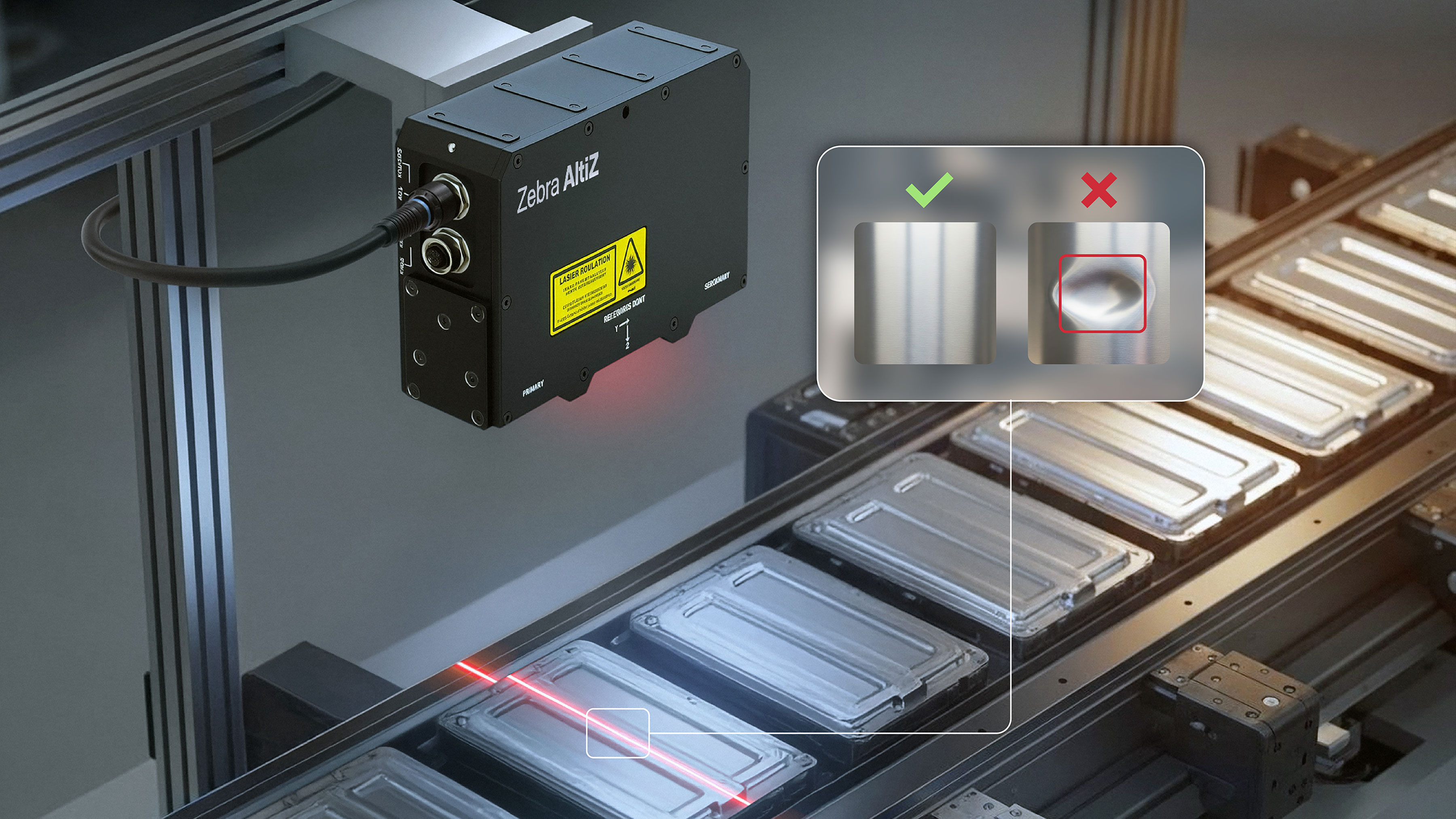 Zebra AltiZ 3D Profiler for Automotive EV Battery Cell Inspection