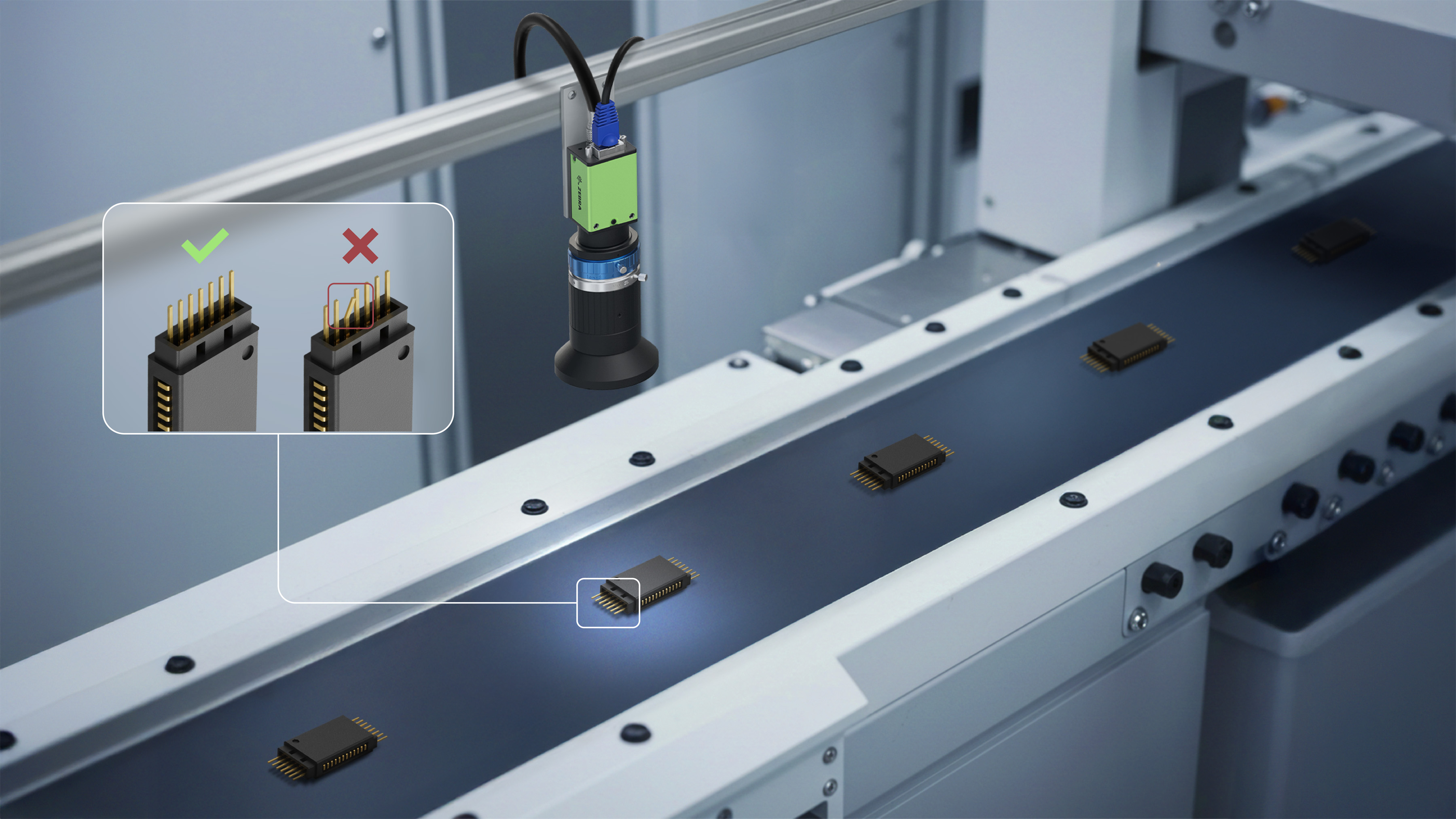 CV60 Photography Application Connectors High-Speed Inspection 16:9 3600