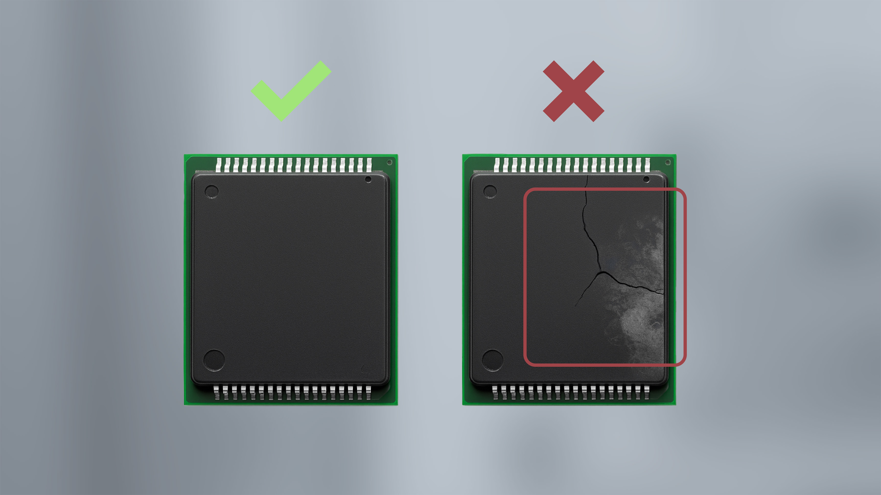 Machine Vision Photography Application Damaged Chip Detection 16x9 3600