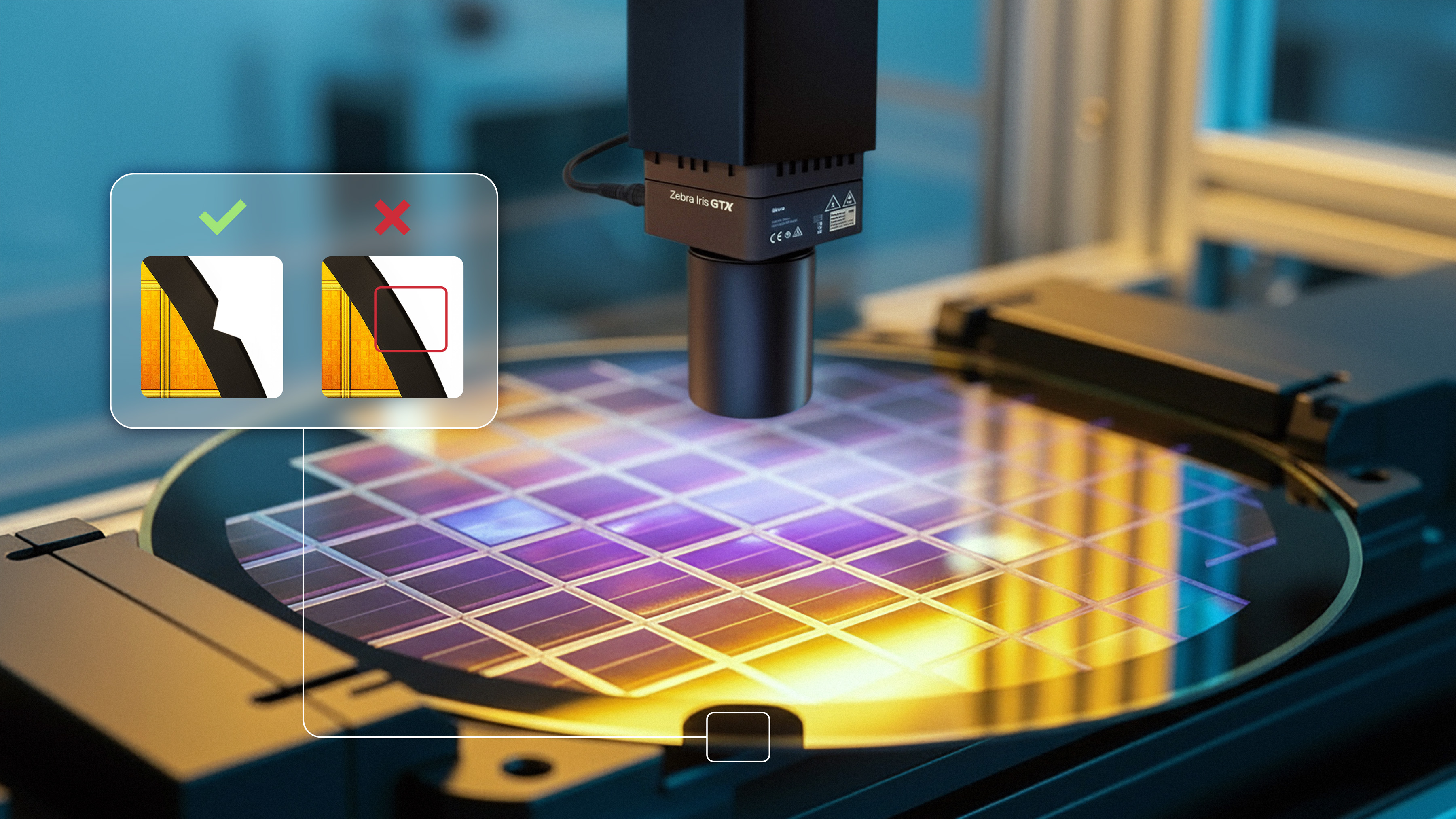 Iris GTX Photography Application Inspecting Semiconductor Wafer Notch 16:9 3600