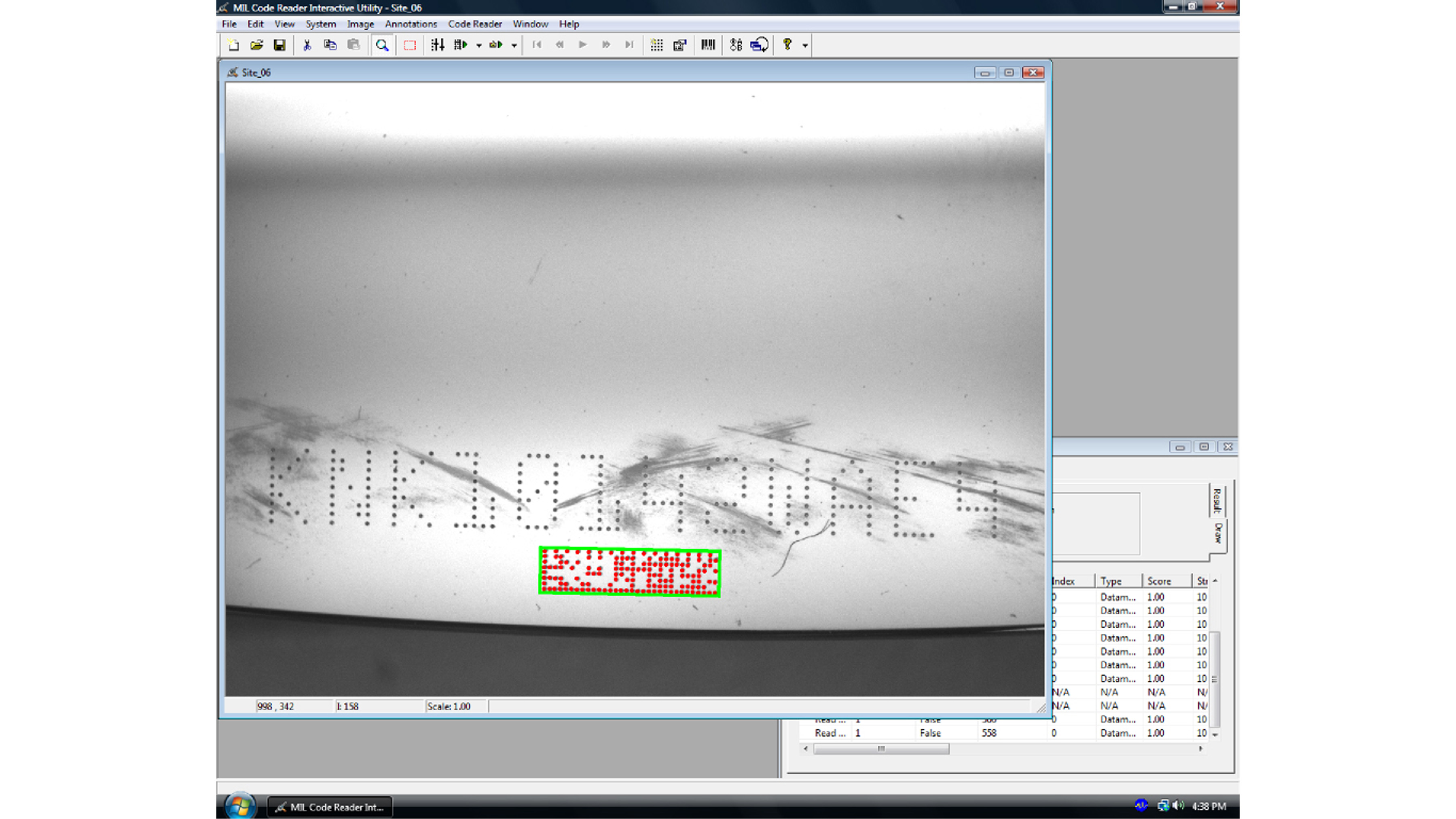 Aurora Imaging Library Screenshot of Wafer with 2D Code Overlay 16:9 3600