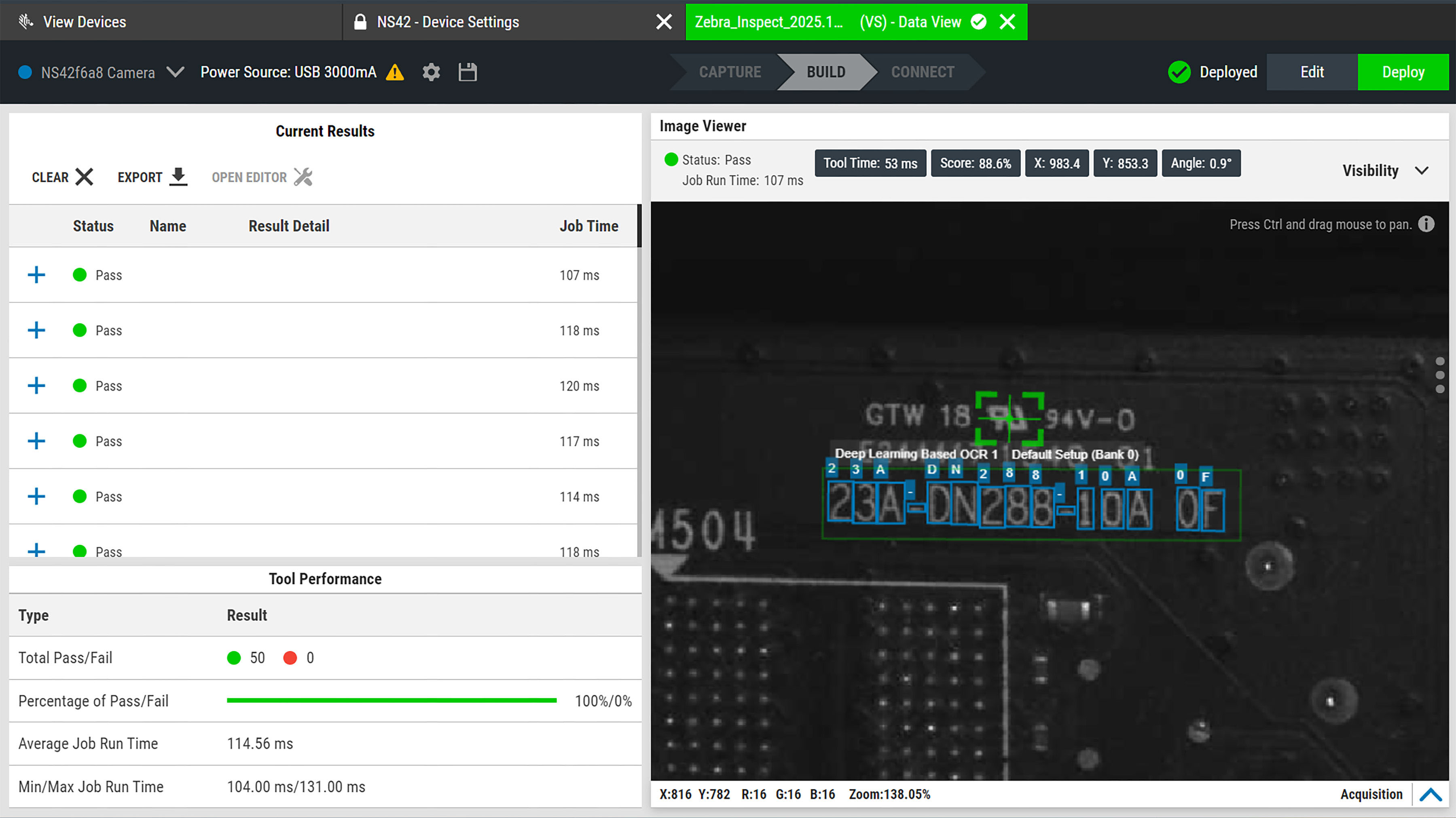 Screenshot of Focus PCB Serial Number