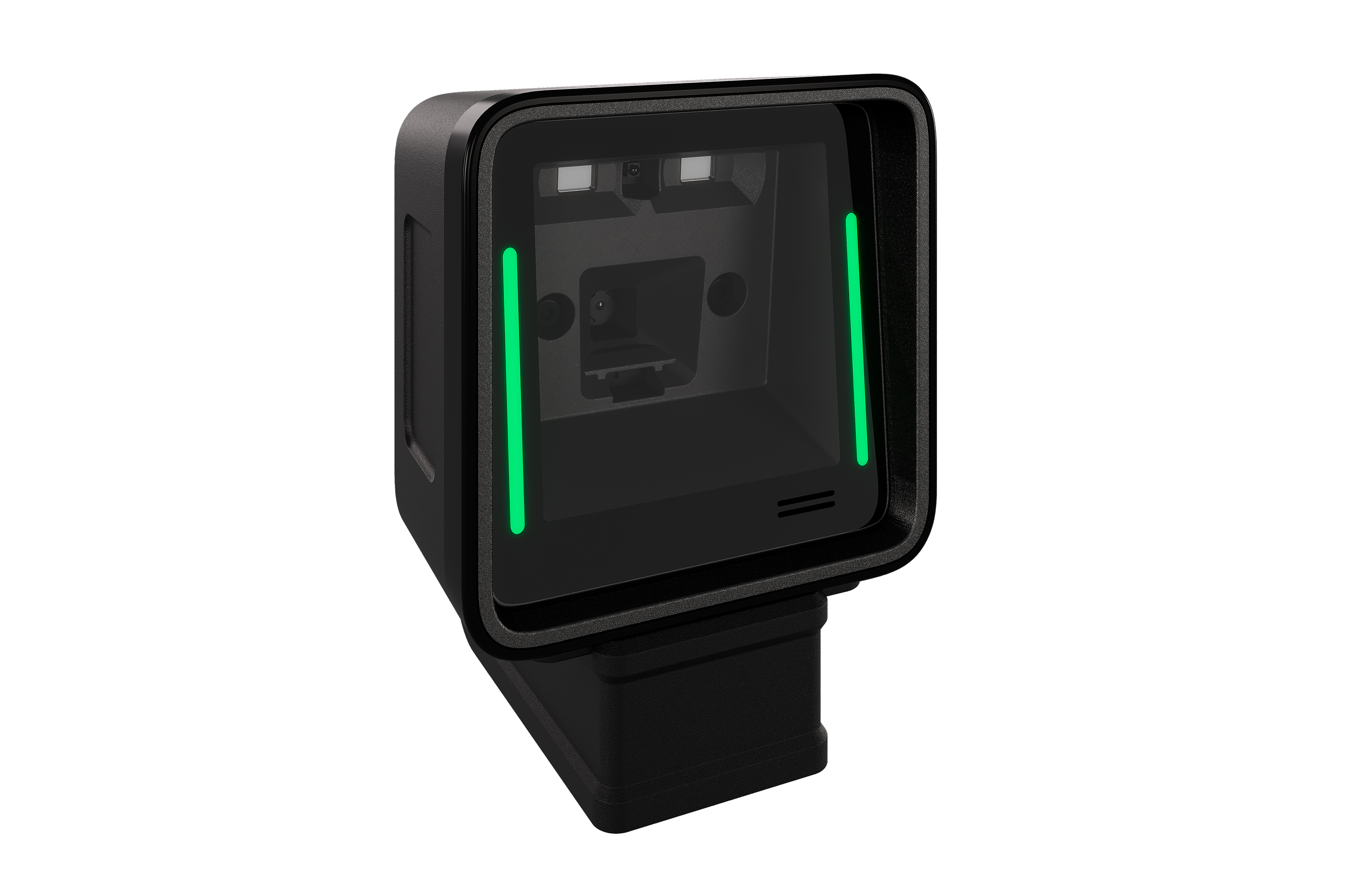 SP20 fixed scanner in l-bracket facing front right.