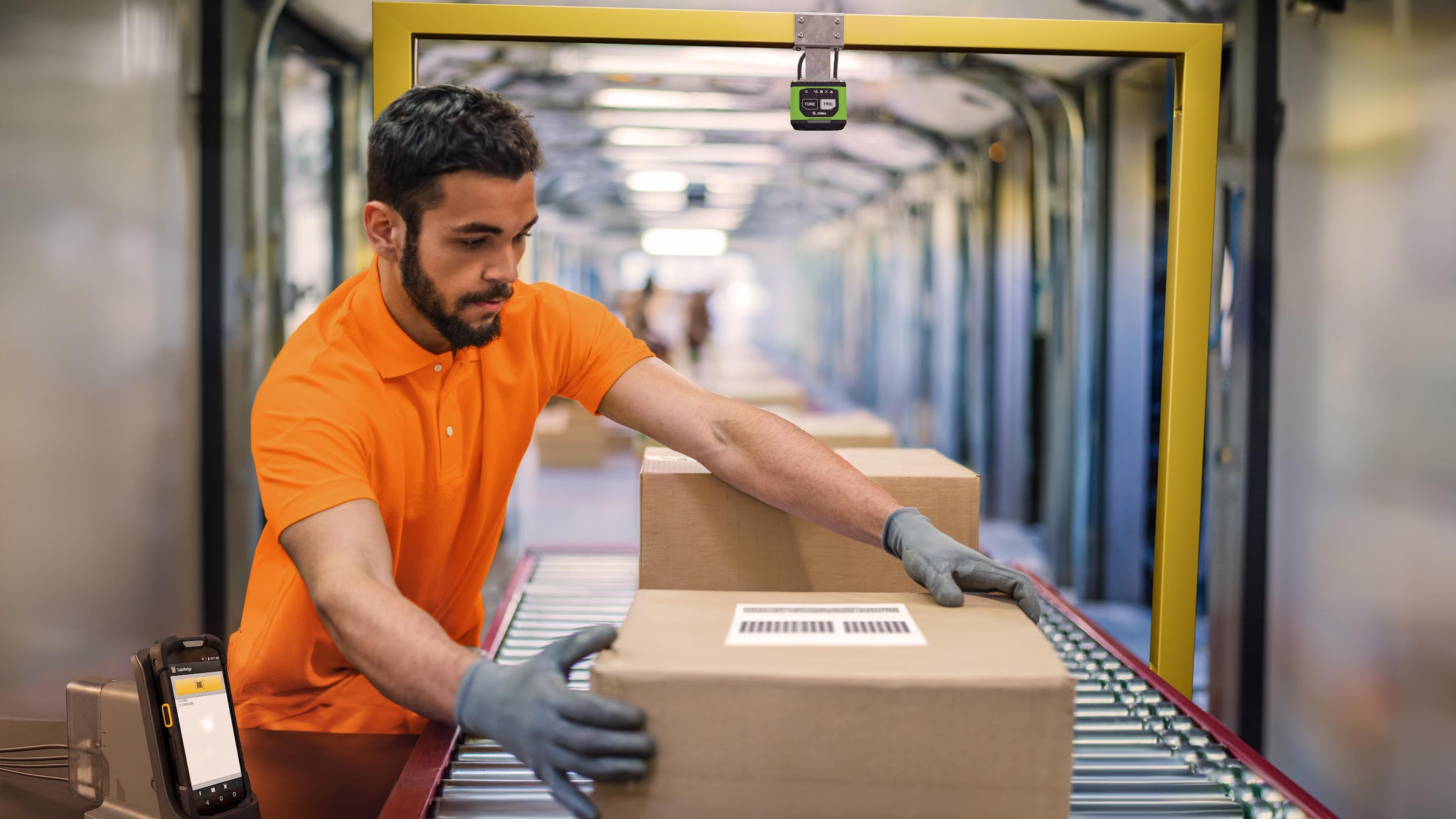 Automation Wedge conveyor scan for application