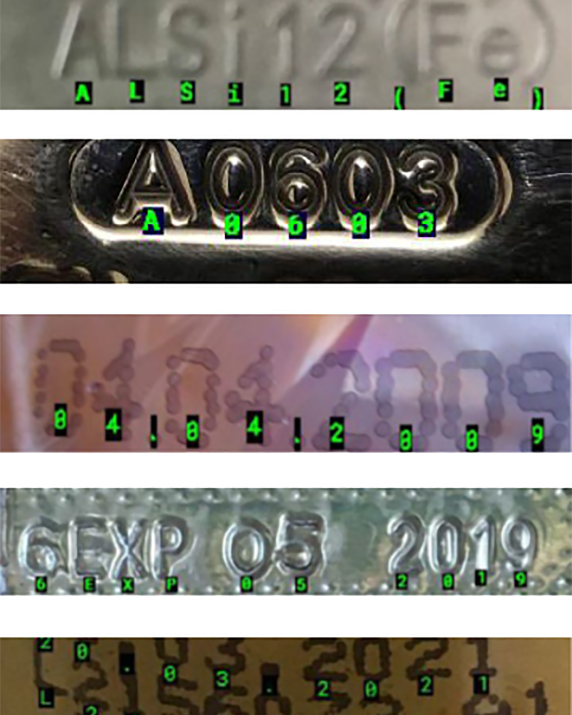 Optical character recognition OCR scan examples of difficult product labels using Deep Learning OCR
