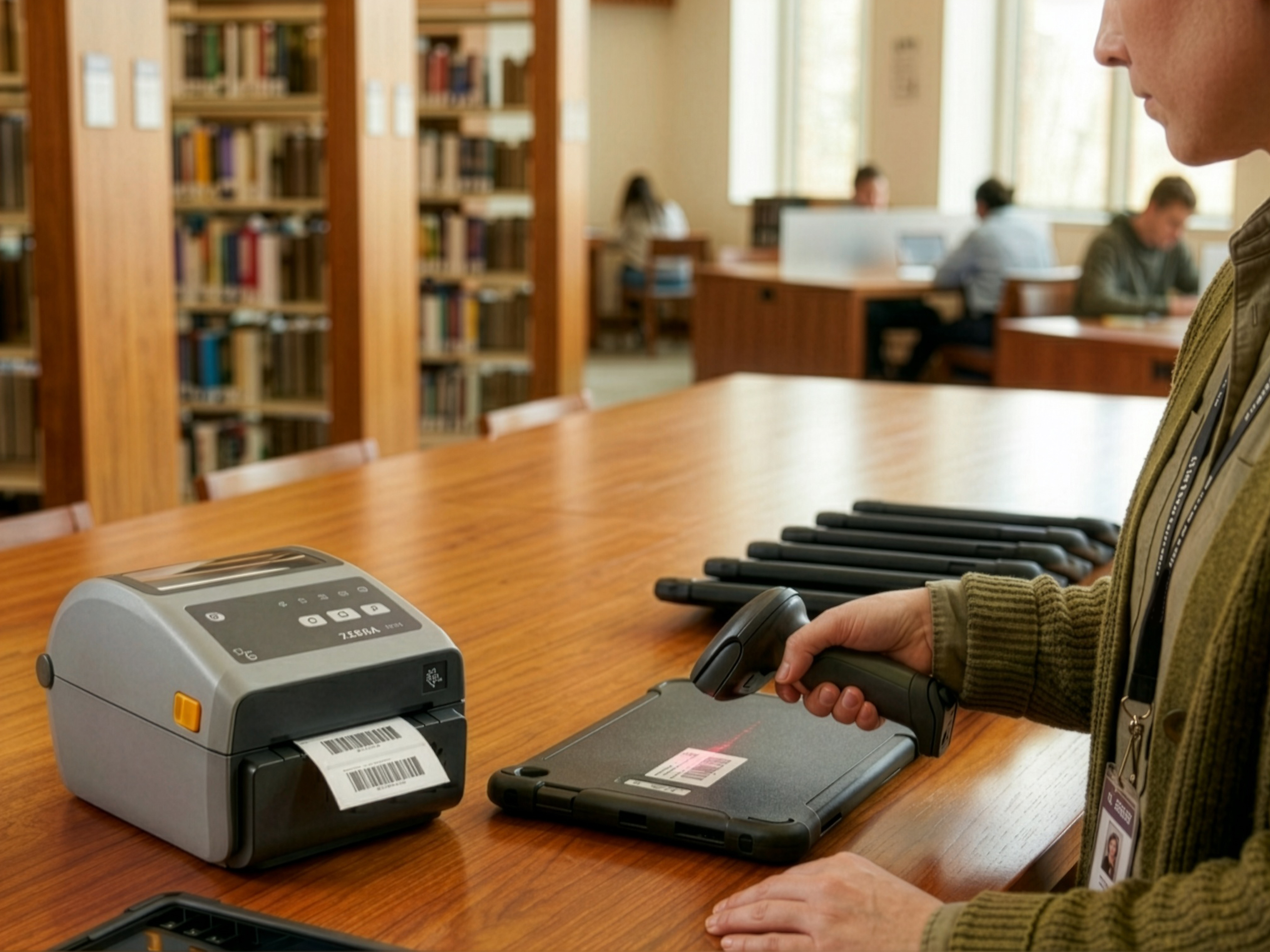 Boost efficiency and accuracy in your educational institution. See how Zebra's barcode printers and scanners simplify the process of tracking and managing valuable assets like tablets, laptops, and books in a library or campus environment.