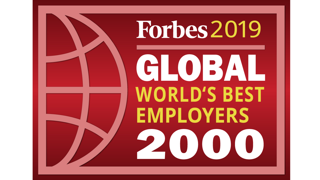 Forbes 2019 World's Best Employers Global 2000 logo