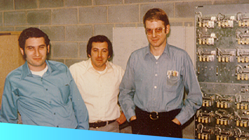 Picture of Zebra Technologies Co-founders Ed Kaplan and Gary Cless with Stew Shiman