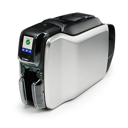Front View of the Zebra ZC300 Card Printer
