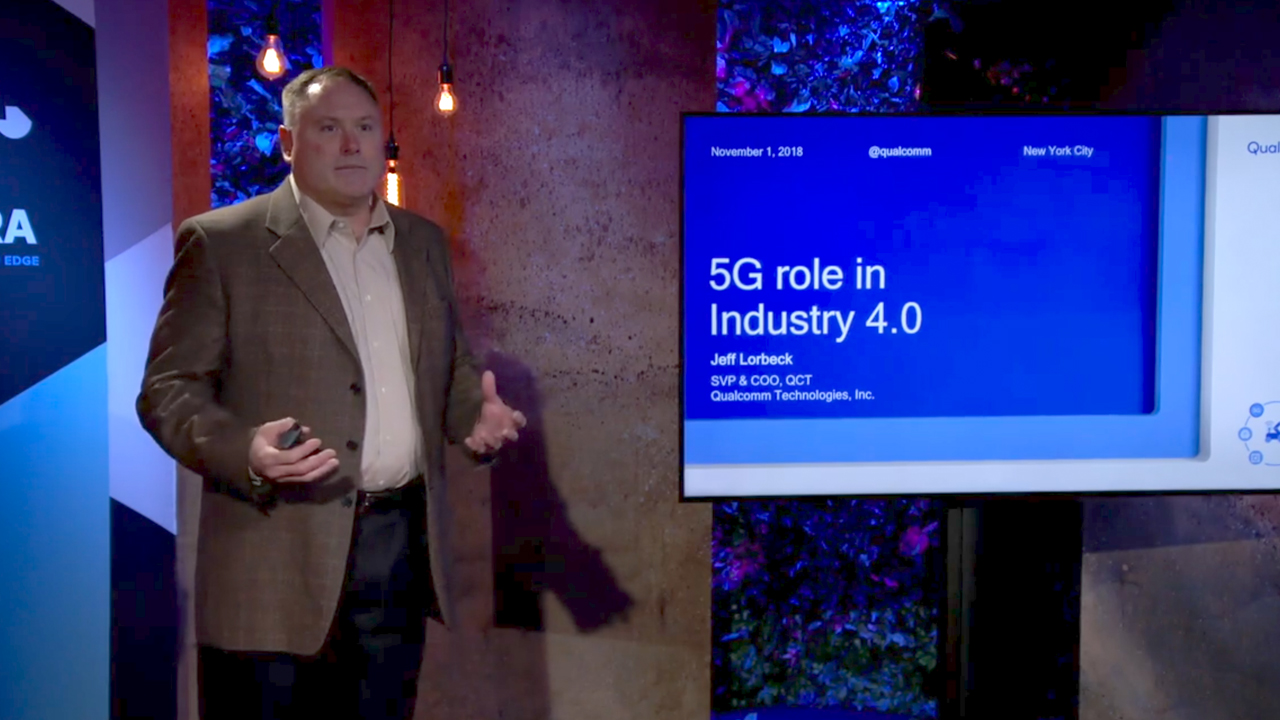 Qualcomm's Jeff Lorbeck talks about the role of 5G in Industry 4.0 in a TED workshop
