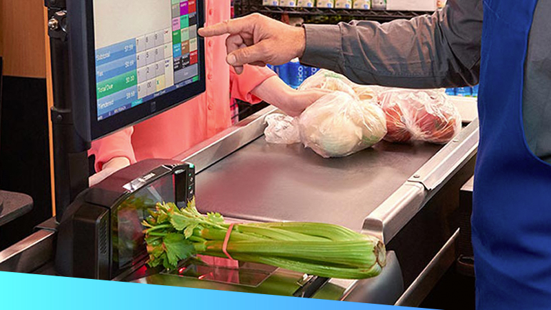 Advanced scanner used at grocery checkout