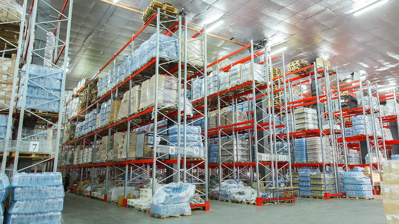 Warehouse shelves