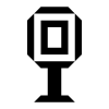 Interaktive Kioske – Blaues Symbol