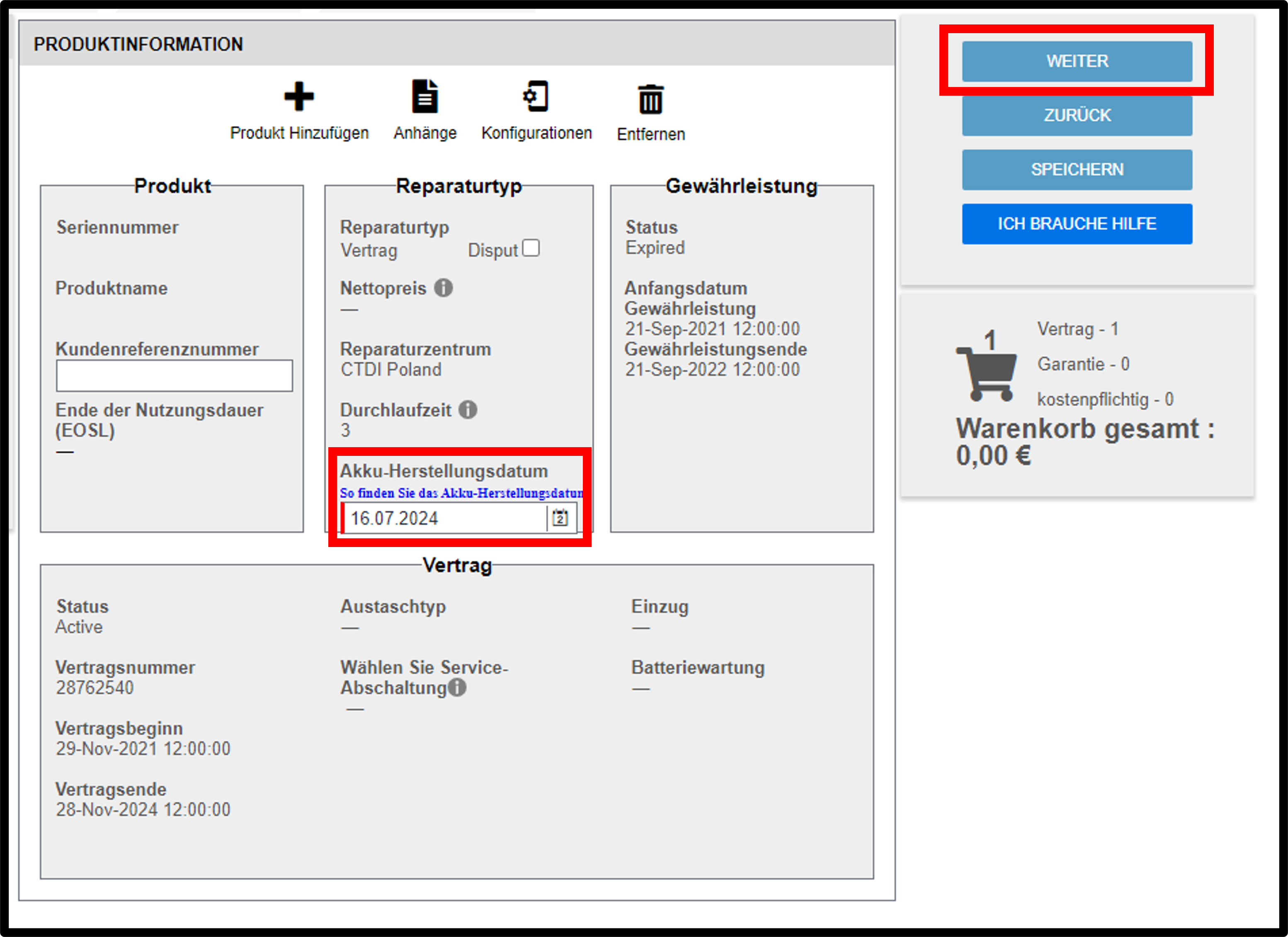 Akku-Garantieanspruch – Screenshot 3