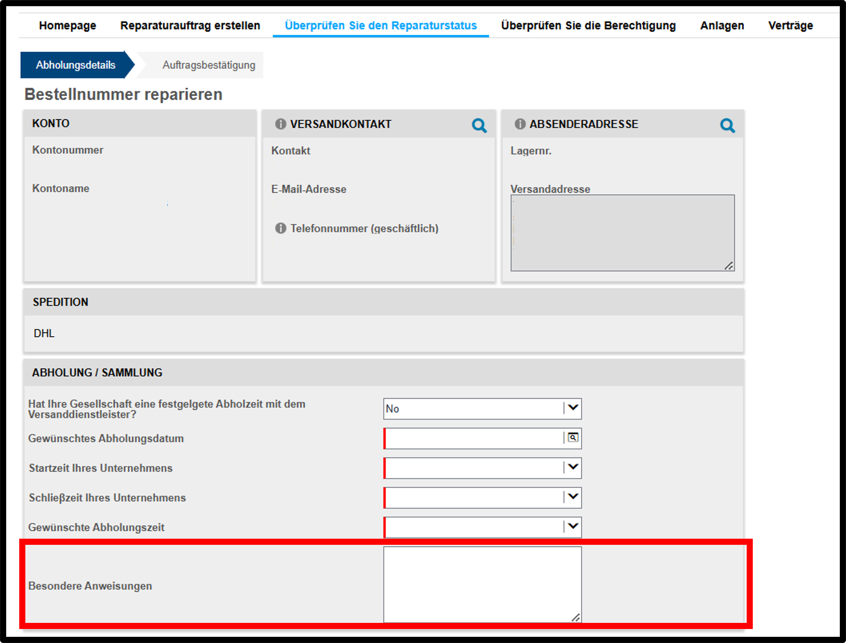Versandetikett erstellen – Screenshot 12