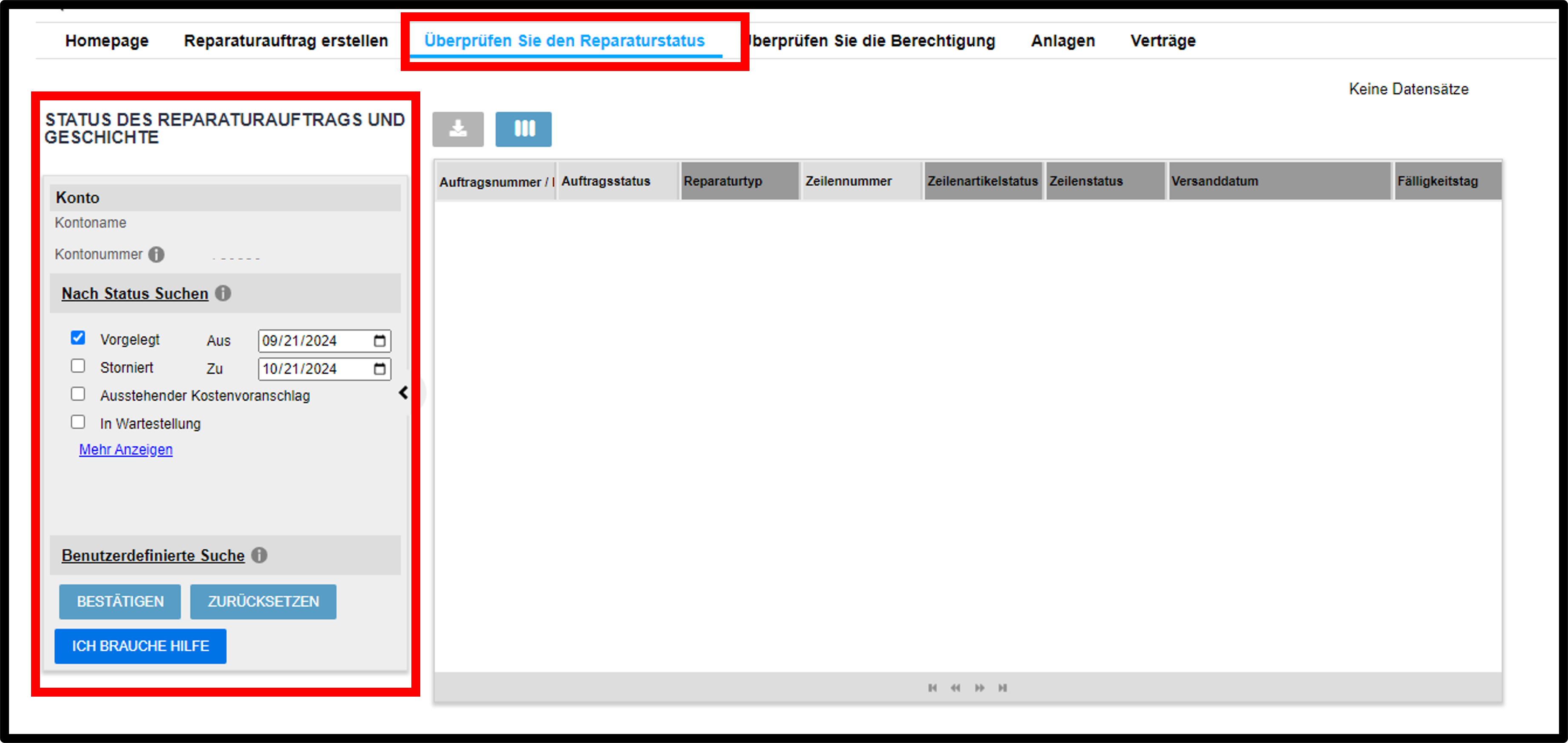Versandetikett erstellen – Screenshot 2