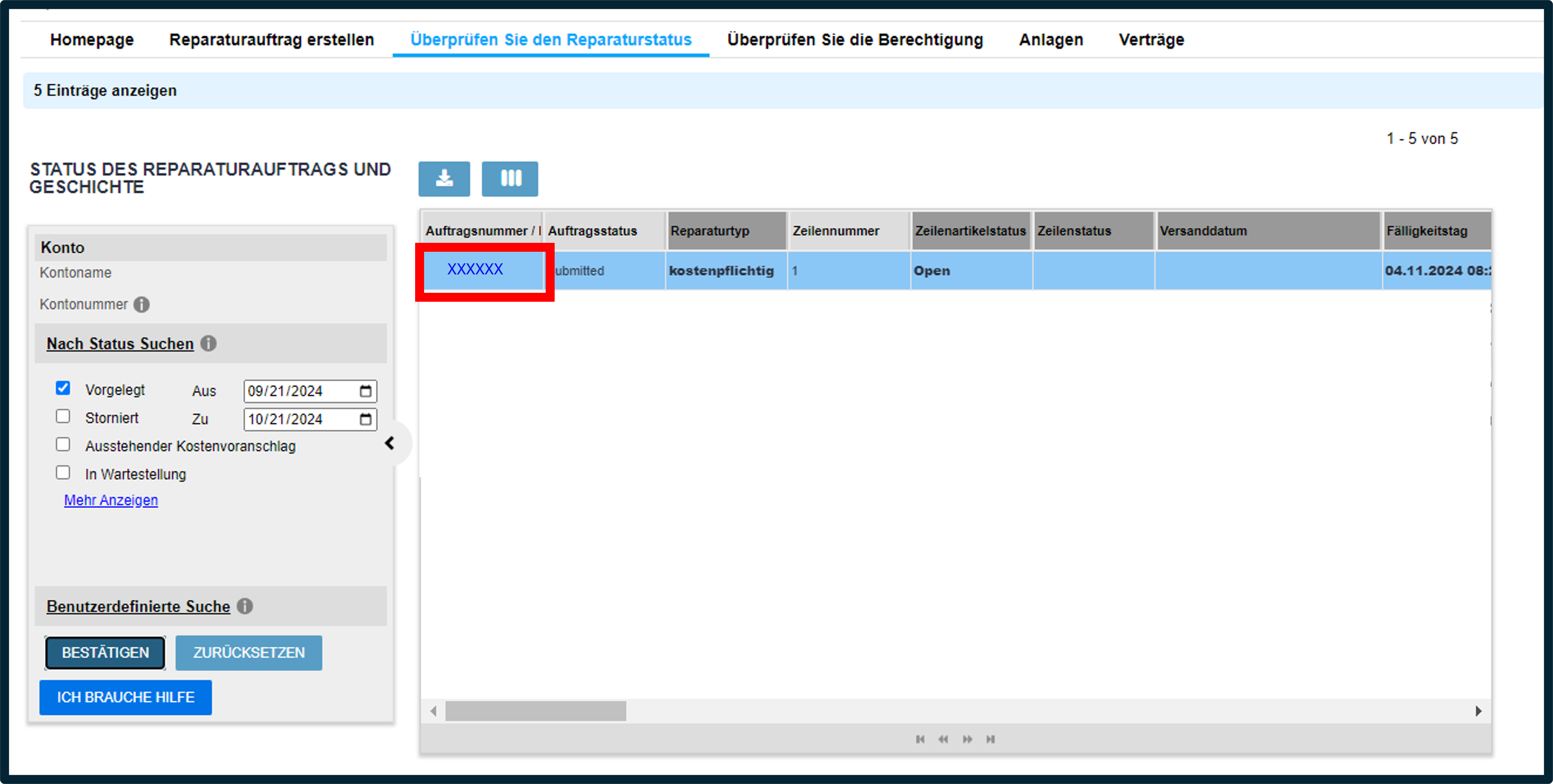 Versandetikett erstellen – Screenshot 3