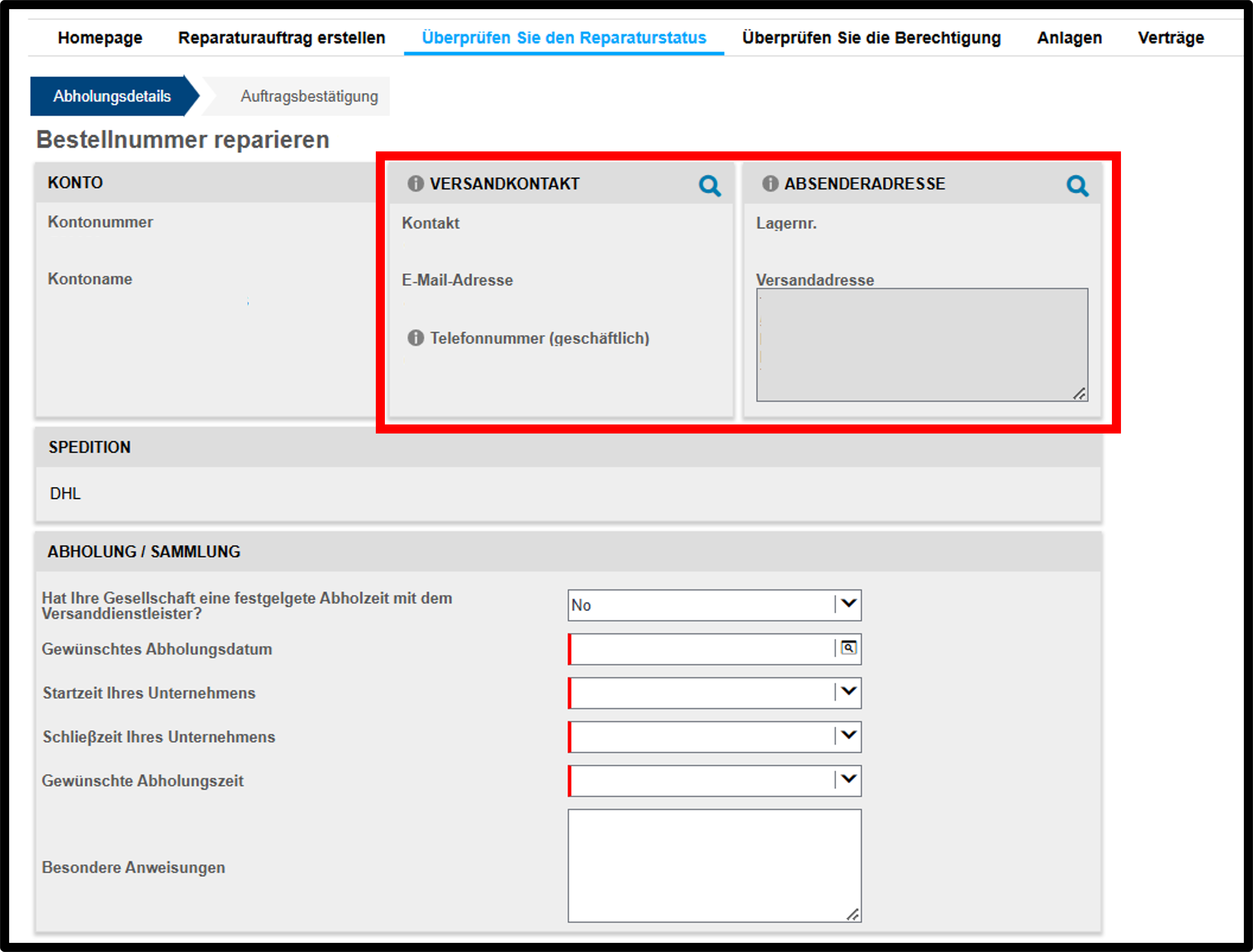 Versandetikett erstellen – Screenshot 5