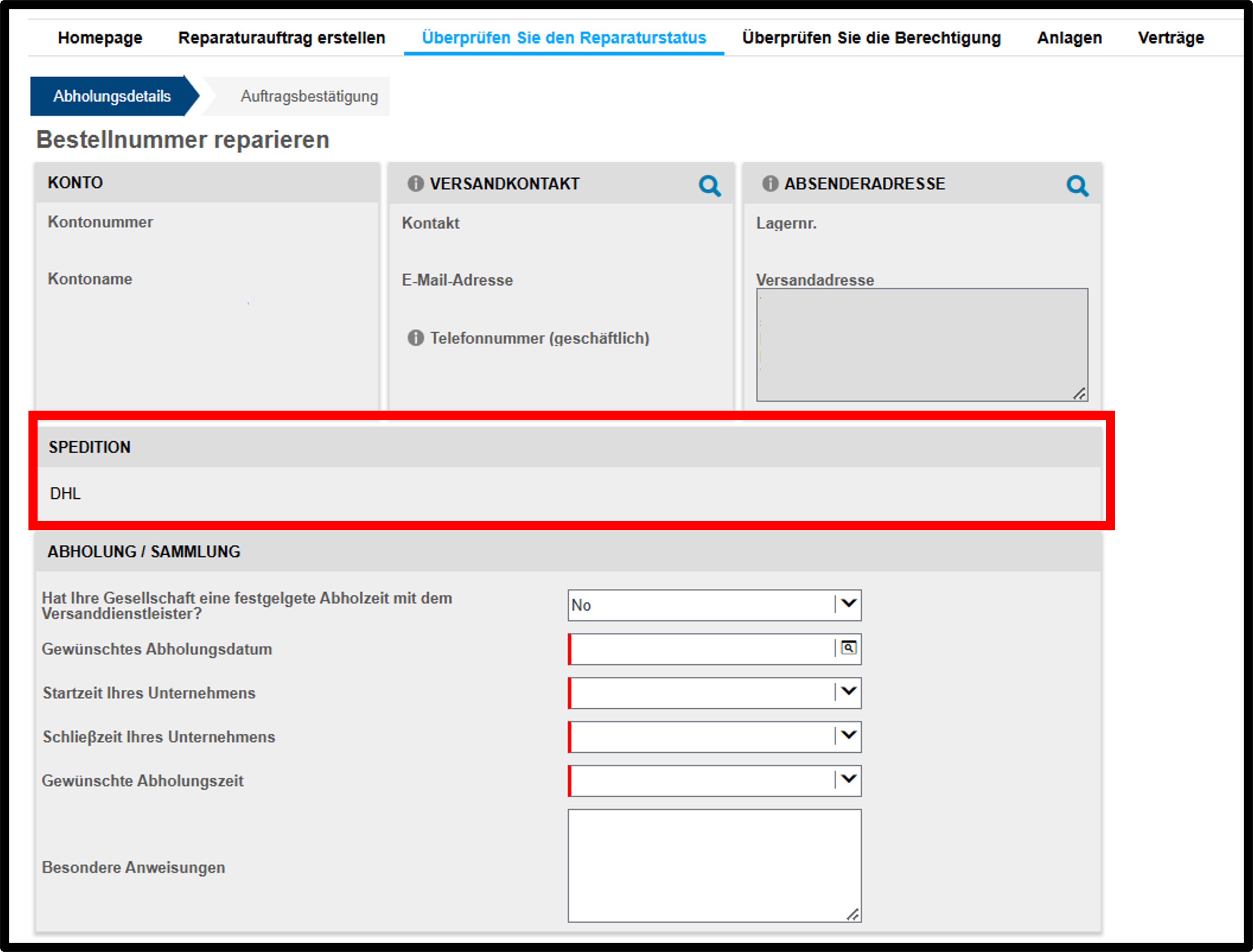 Versandetikett erstellen – Screenshot 6