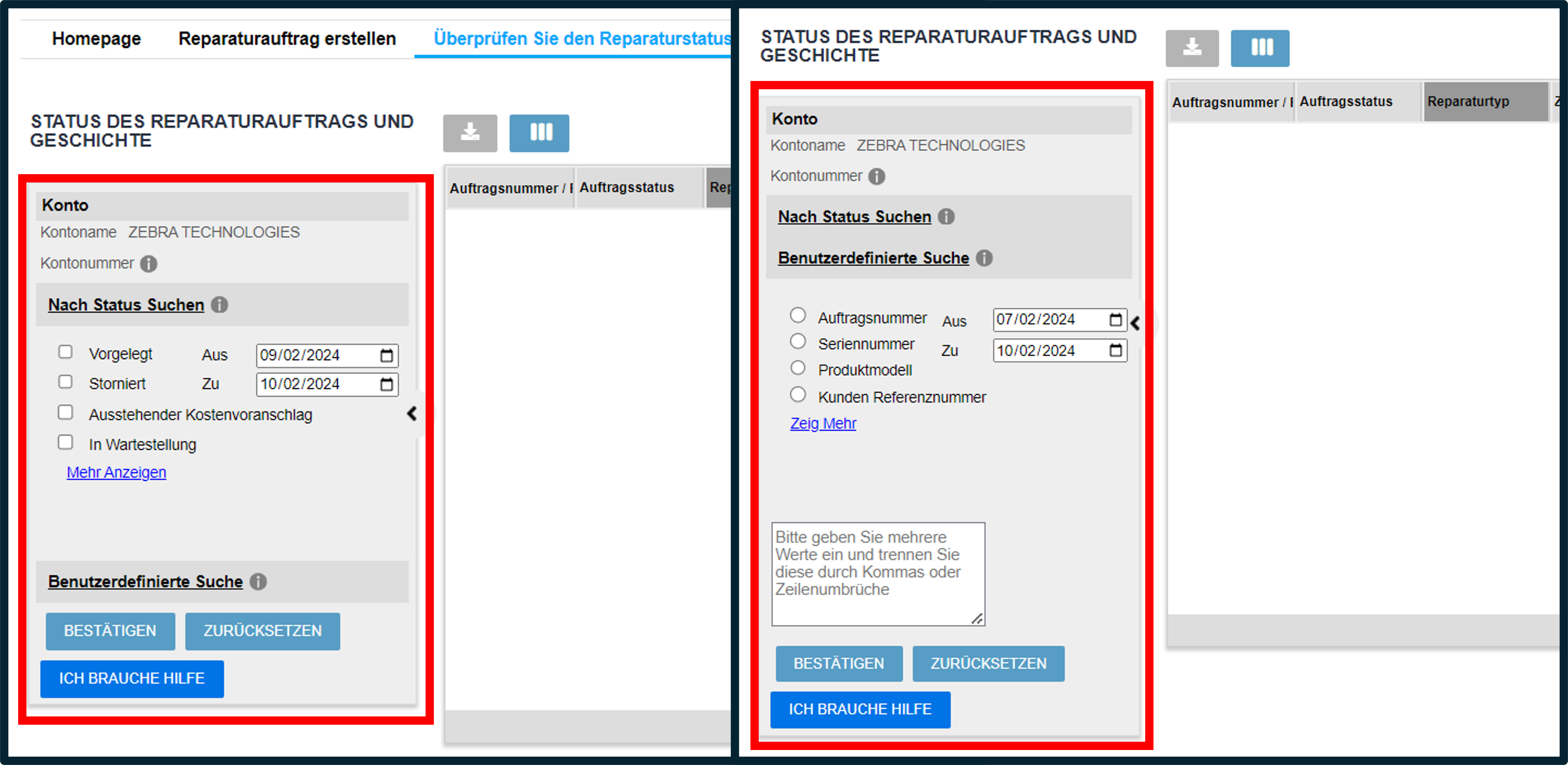 Einführung in das Reparaturportal – Screenshot 7