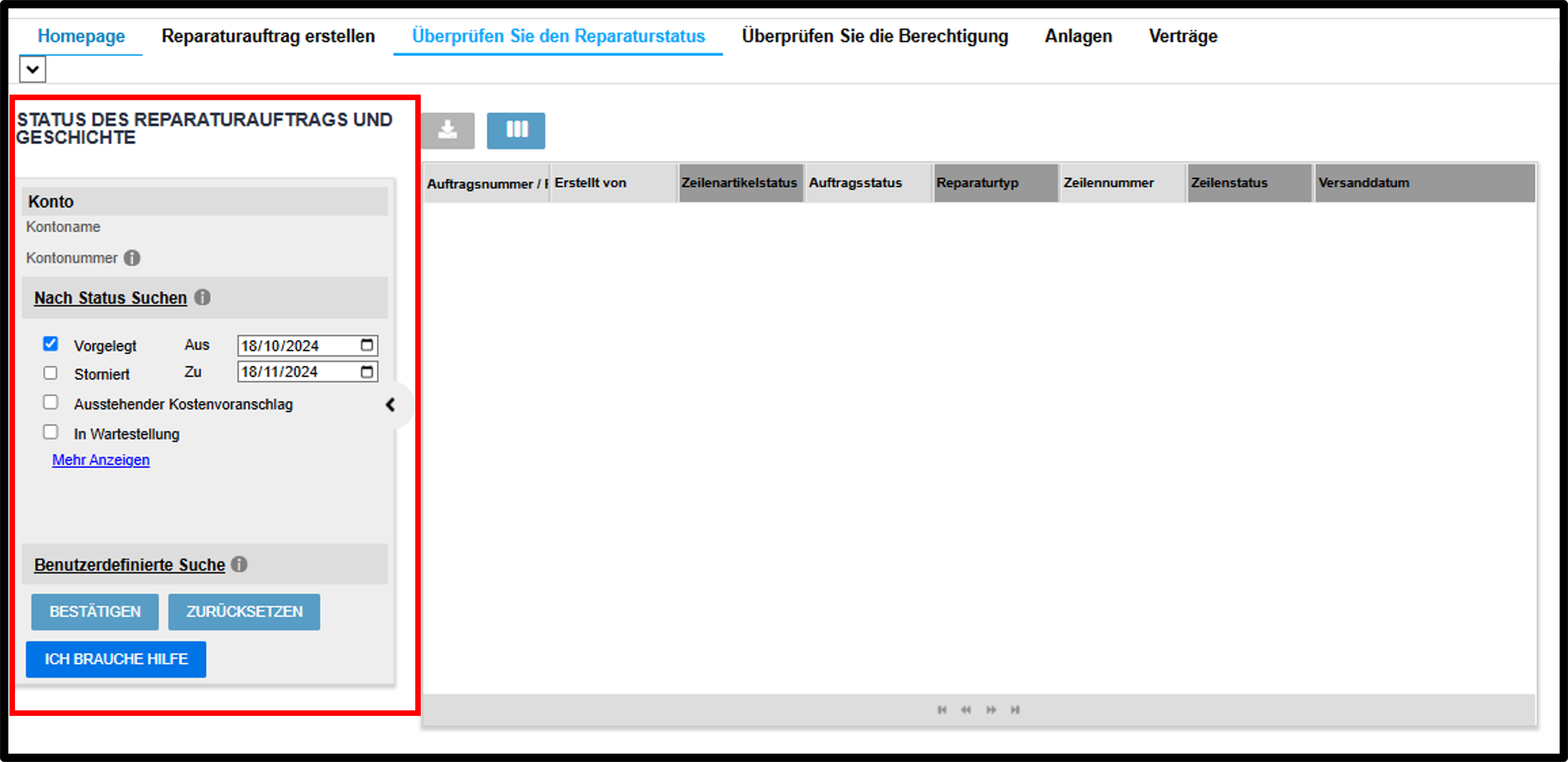 Ein Angebot verwalten – Screenshot 2