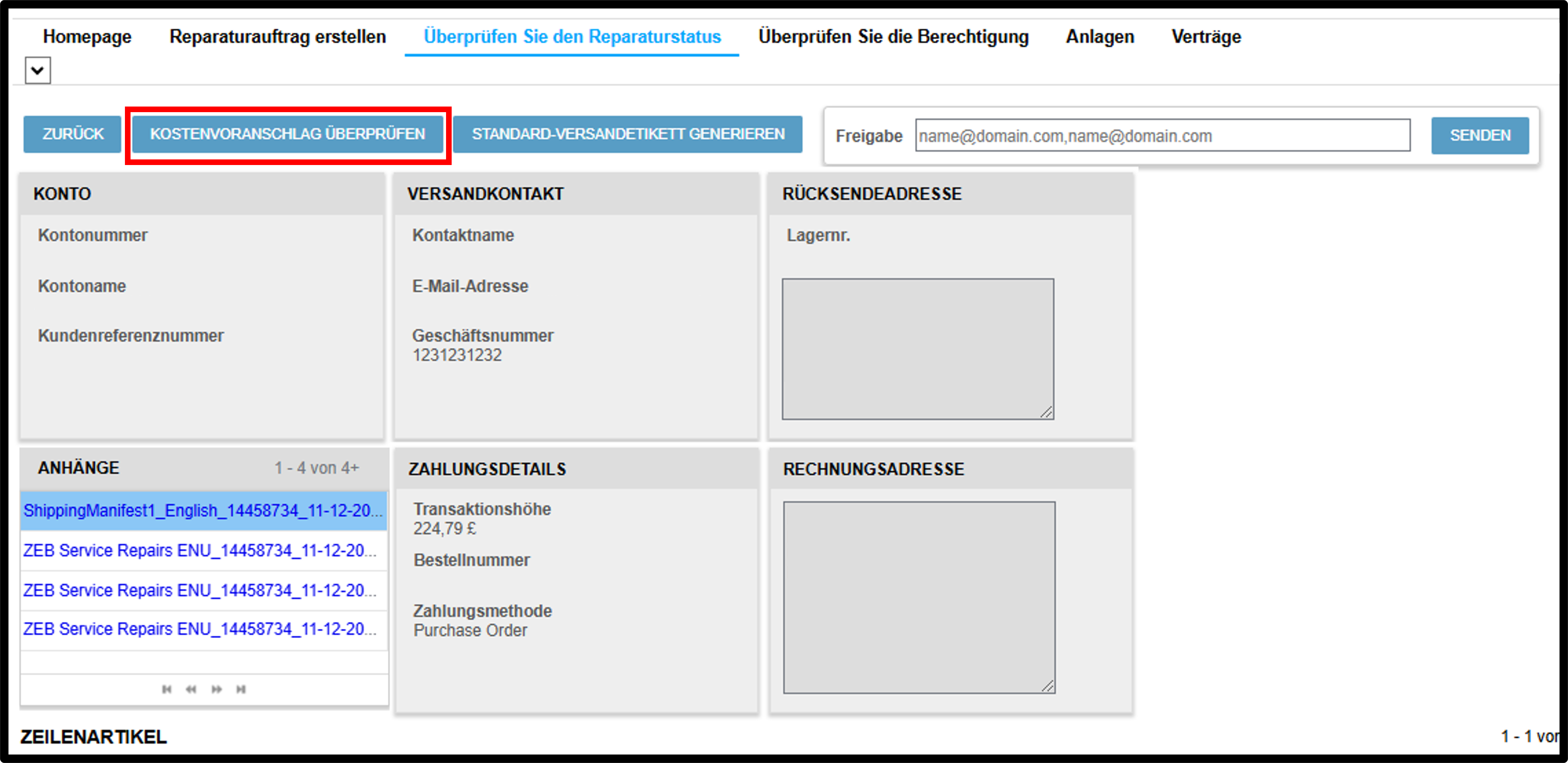 Ein Angebot verwalten – Screenshot 4