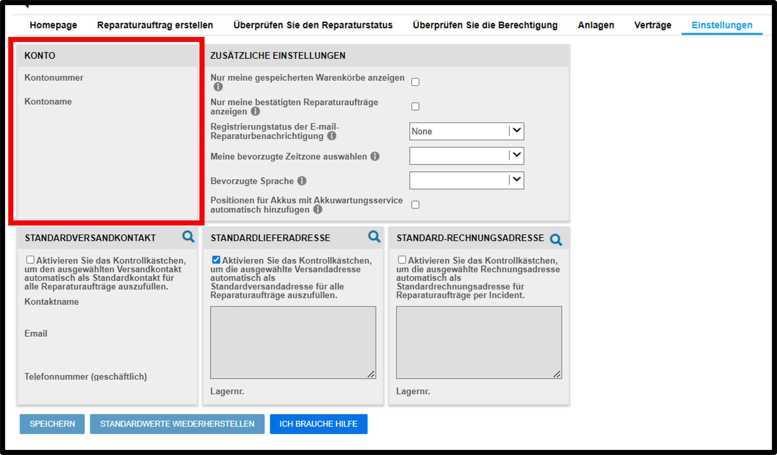 Benutzereinstellungen Reparaturanleitungen – Screenshot 2