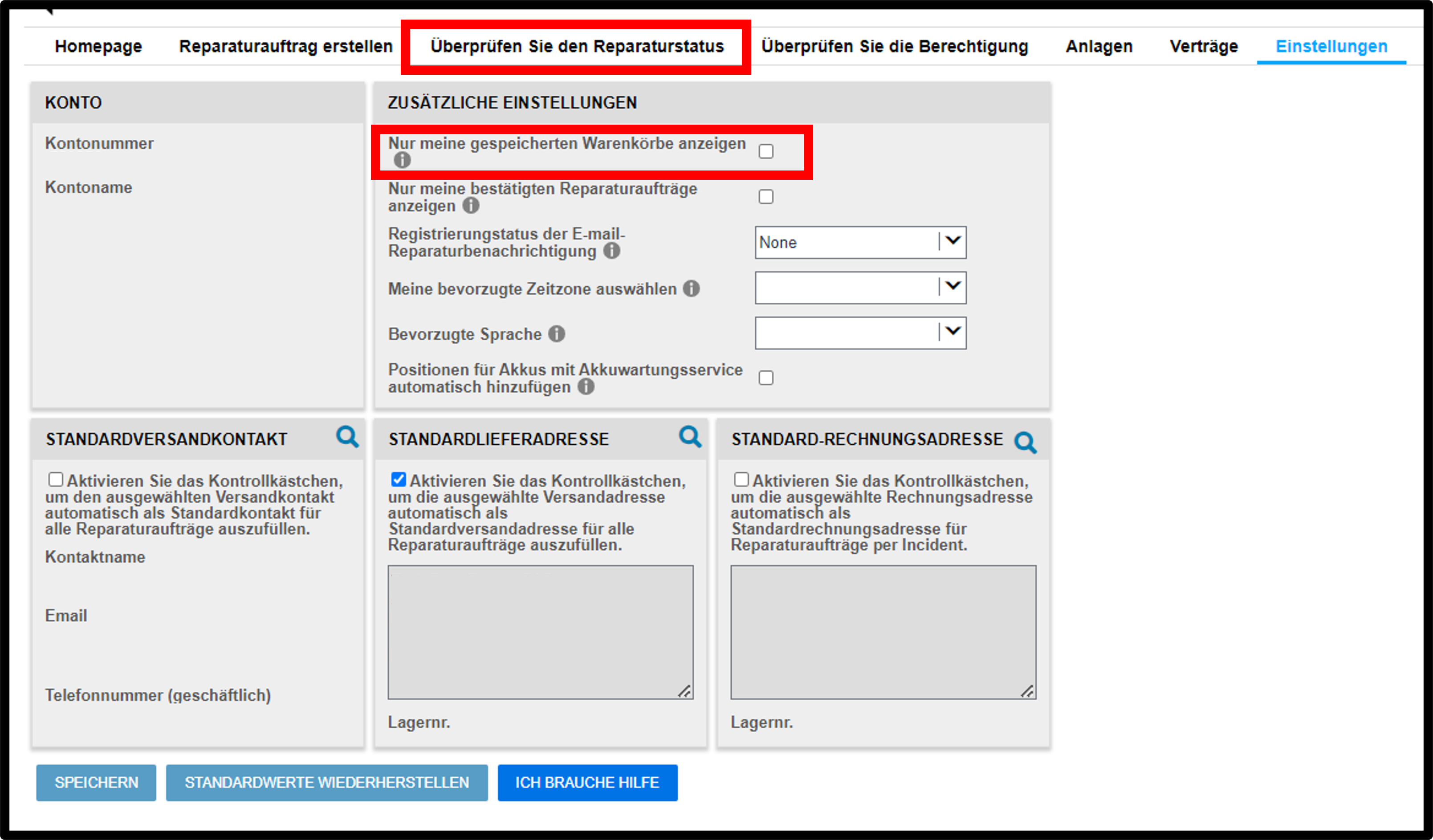 Benutzereinstellungen Reparaturanleitungen – Screenshot 3