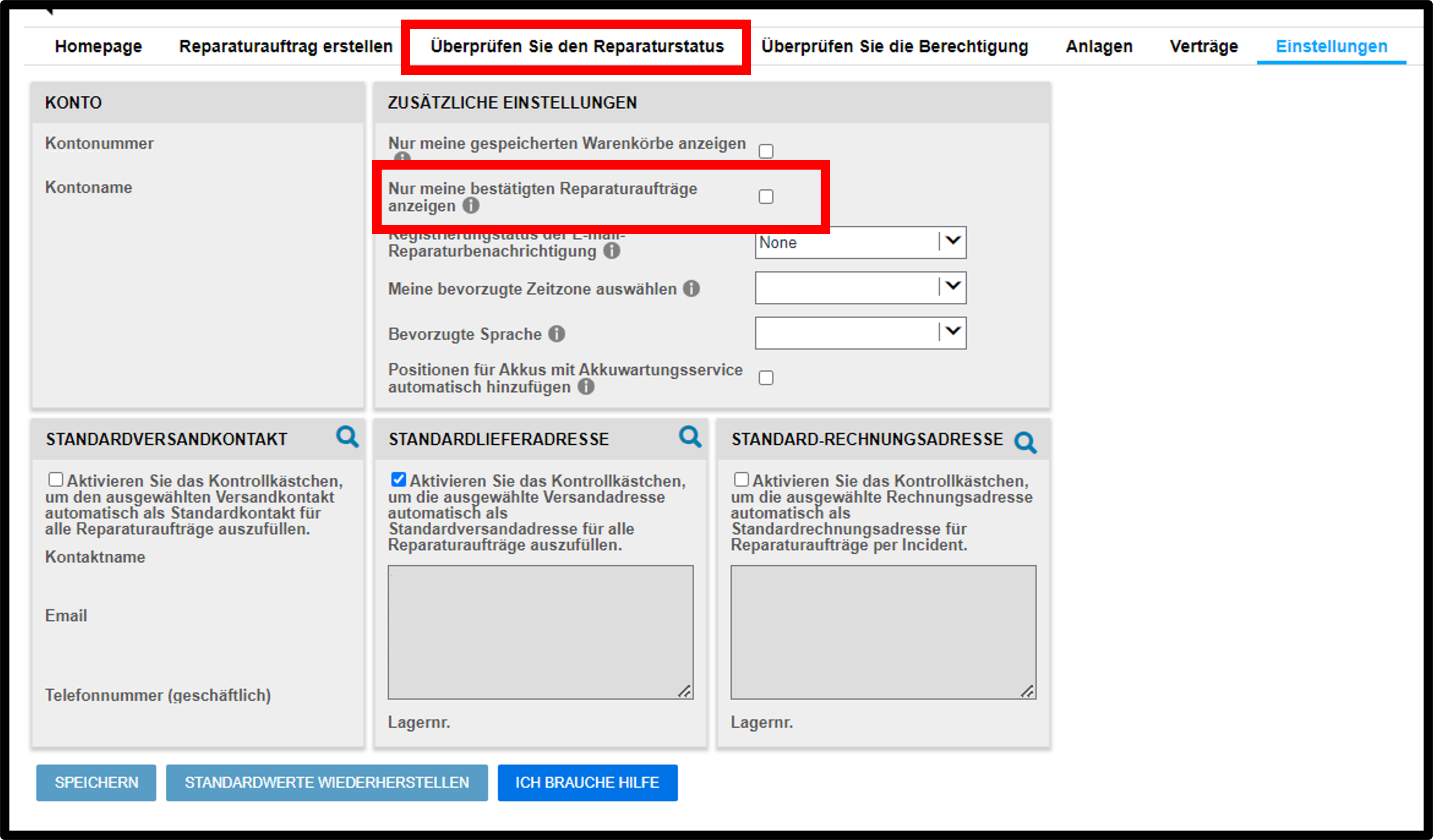 Benutzereinstellungen Reparaturanleitungen – Screenshot 5