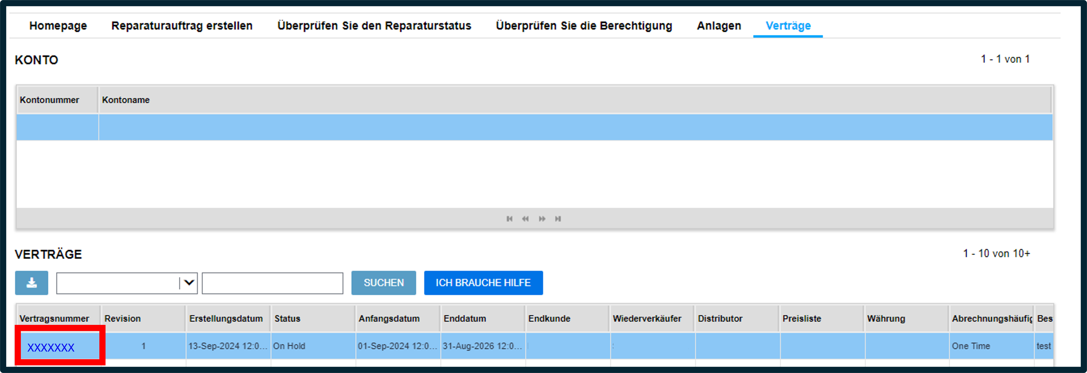 Kontaktdetails anzeigen – Screenshot 2