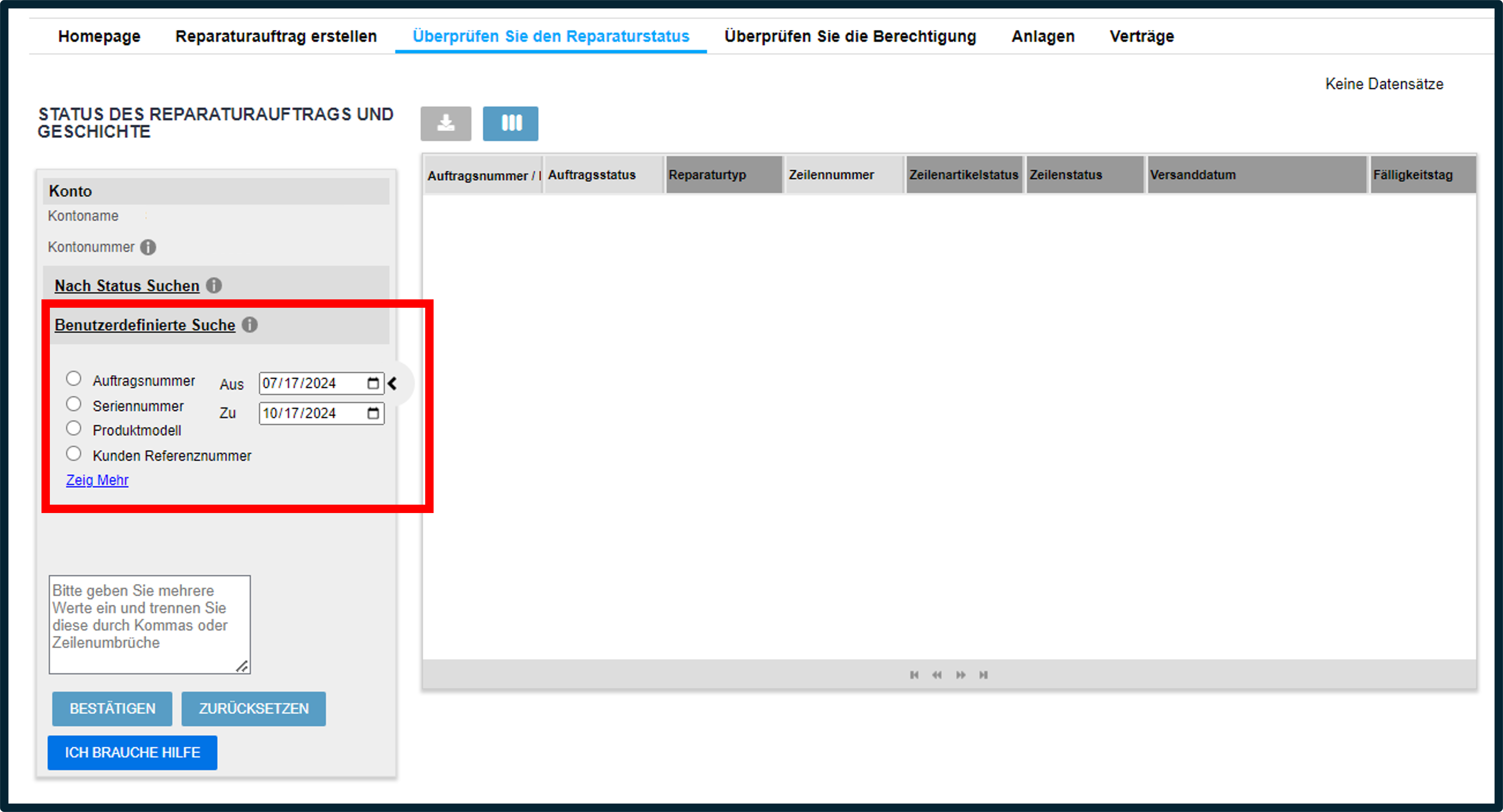 Reparaturdetails anzeigen – Screenshot 3