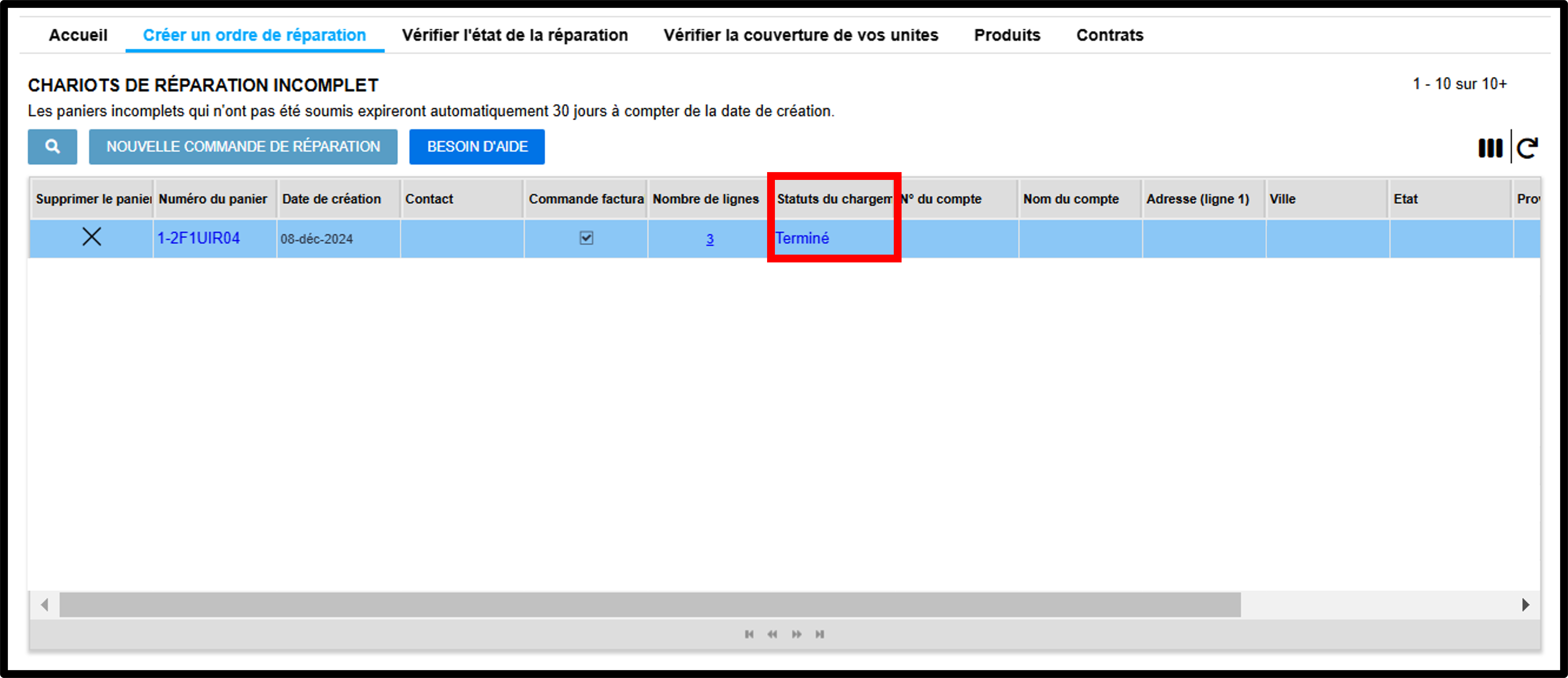 Capture d'écran du téléchargement en vrac 10