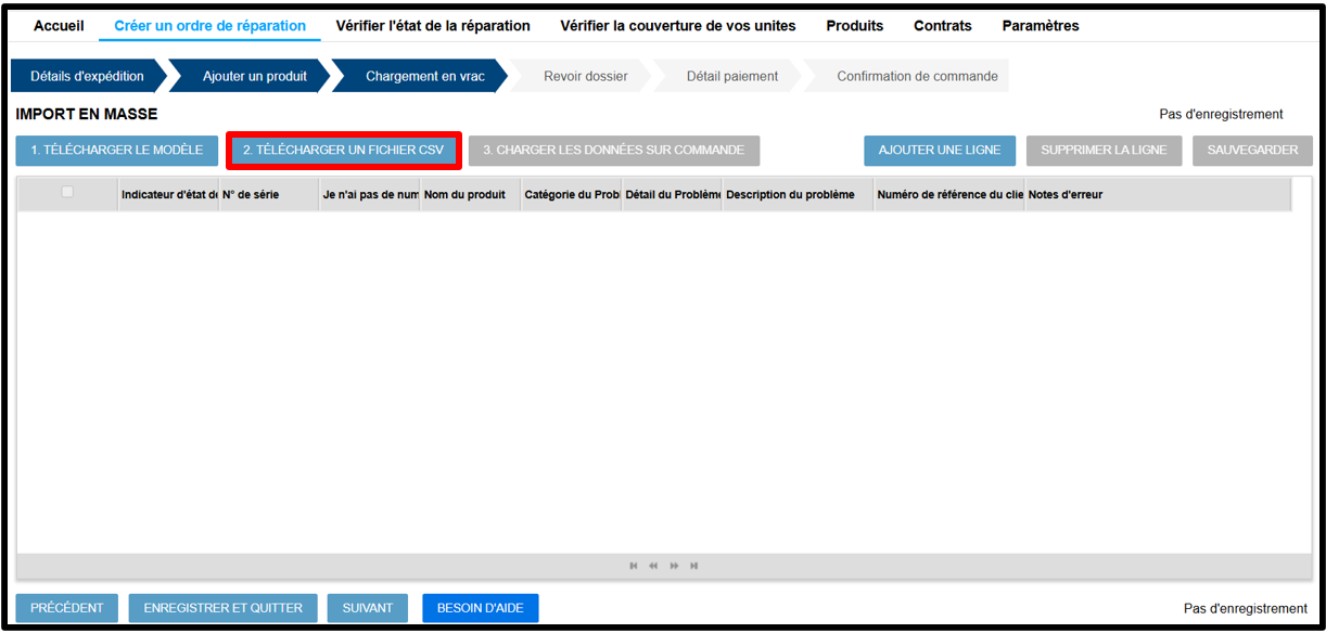 Capture d'écran du téléchargement en vrac 3