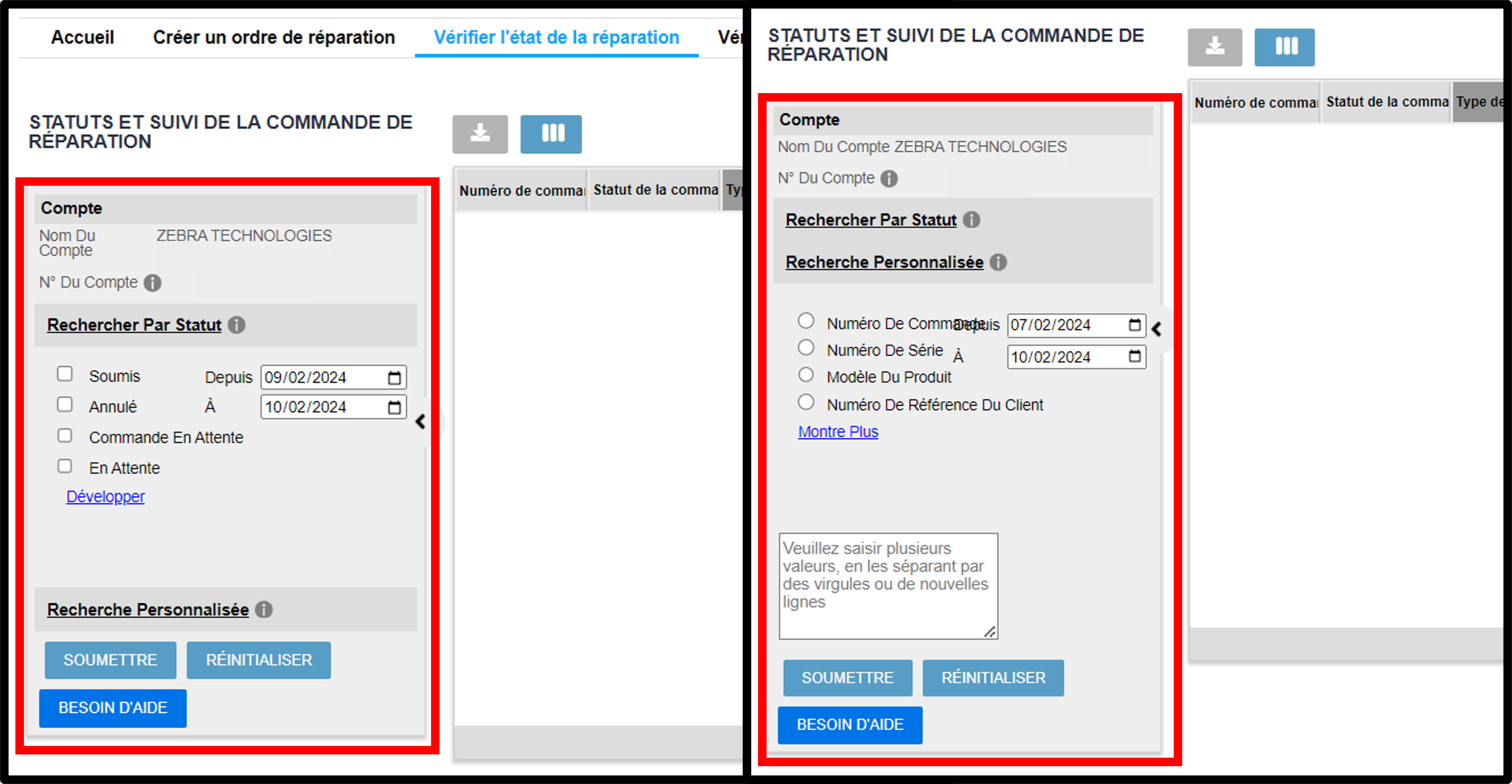 Capture d'écran de la présentation du portail des réparations 7