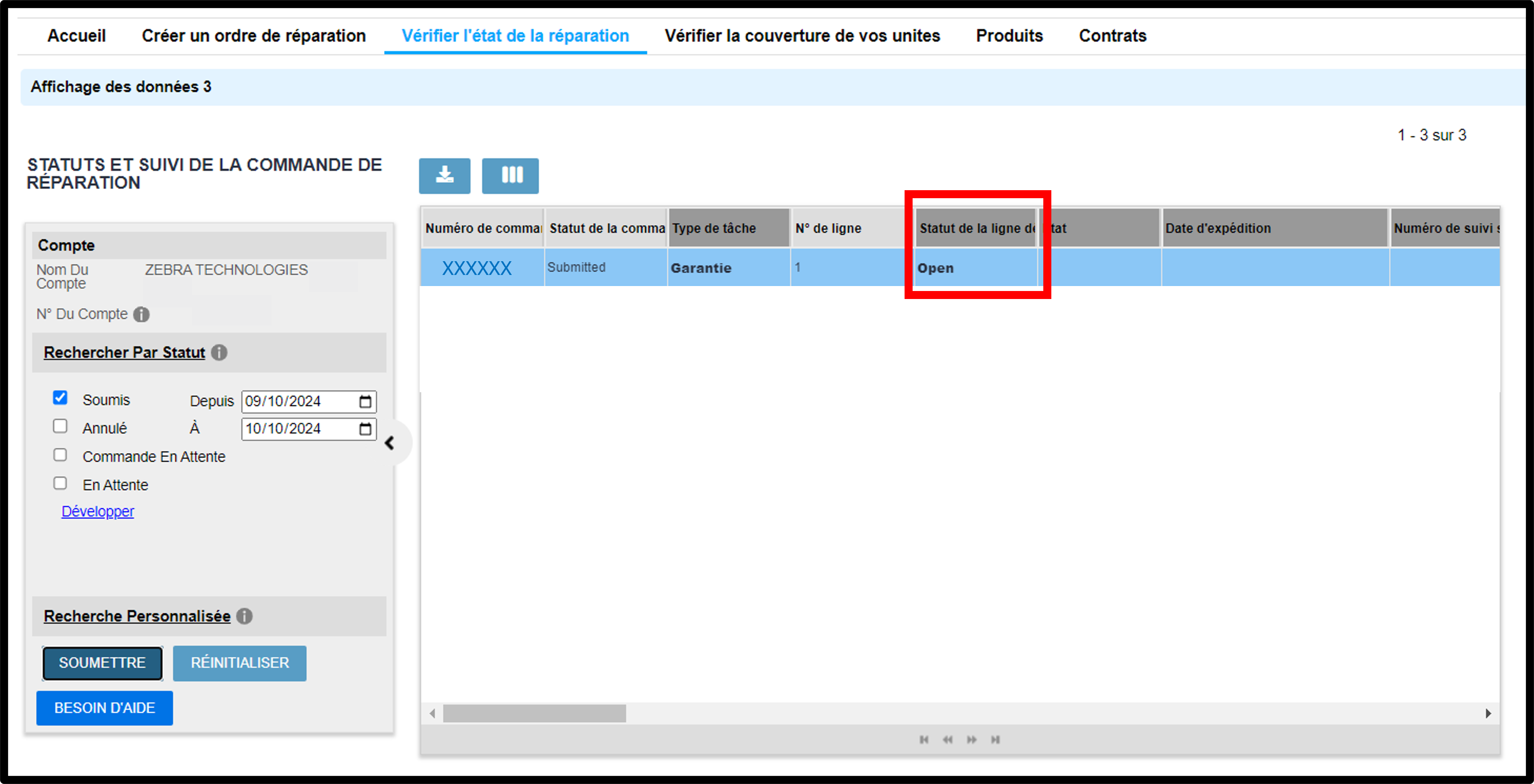 Capture d'écran de la présentation du portail des réparations 8
