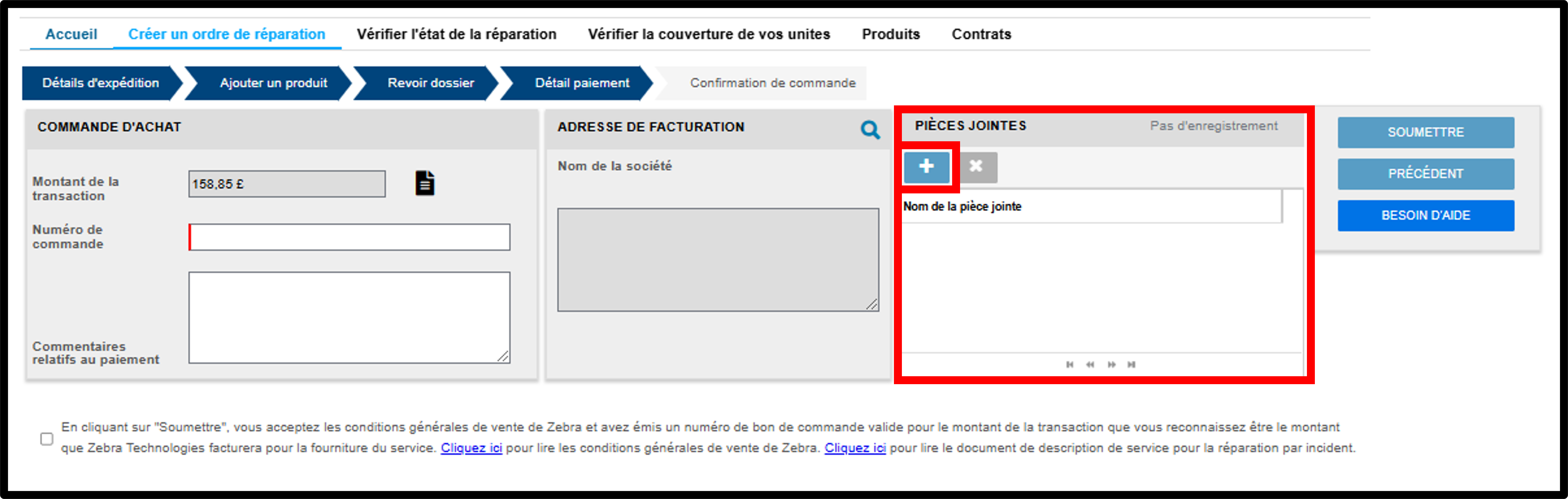 Gestion d'un devis Capture d'écran 10