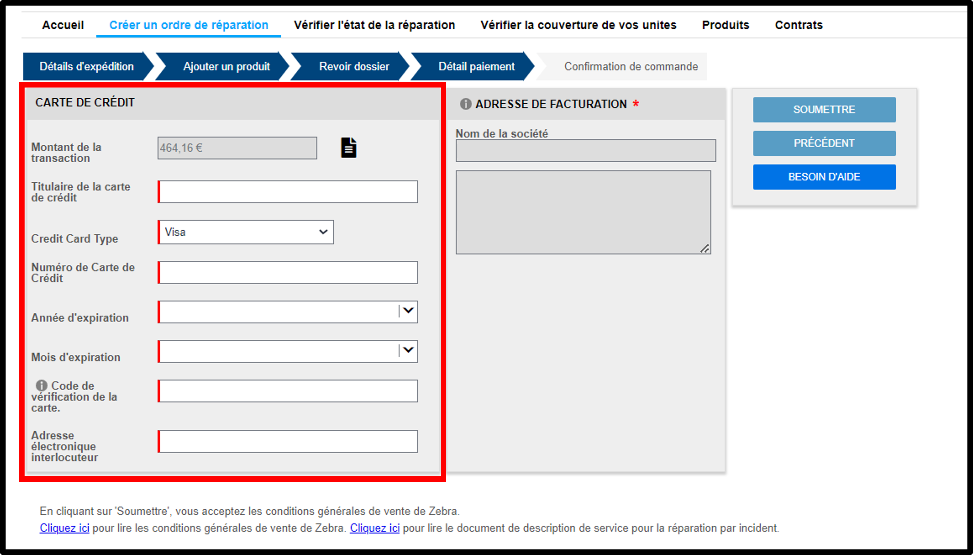 Gestion d'un devis Capture d'écran 12